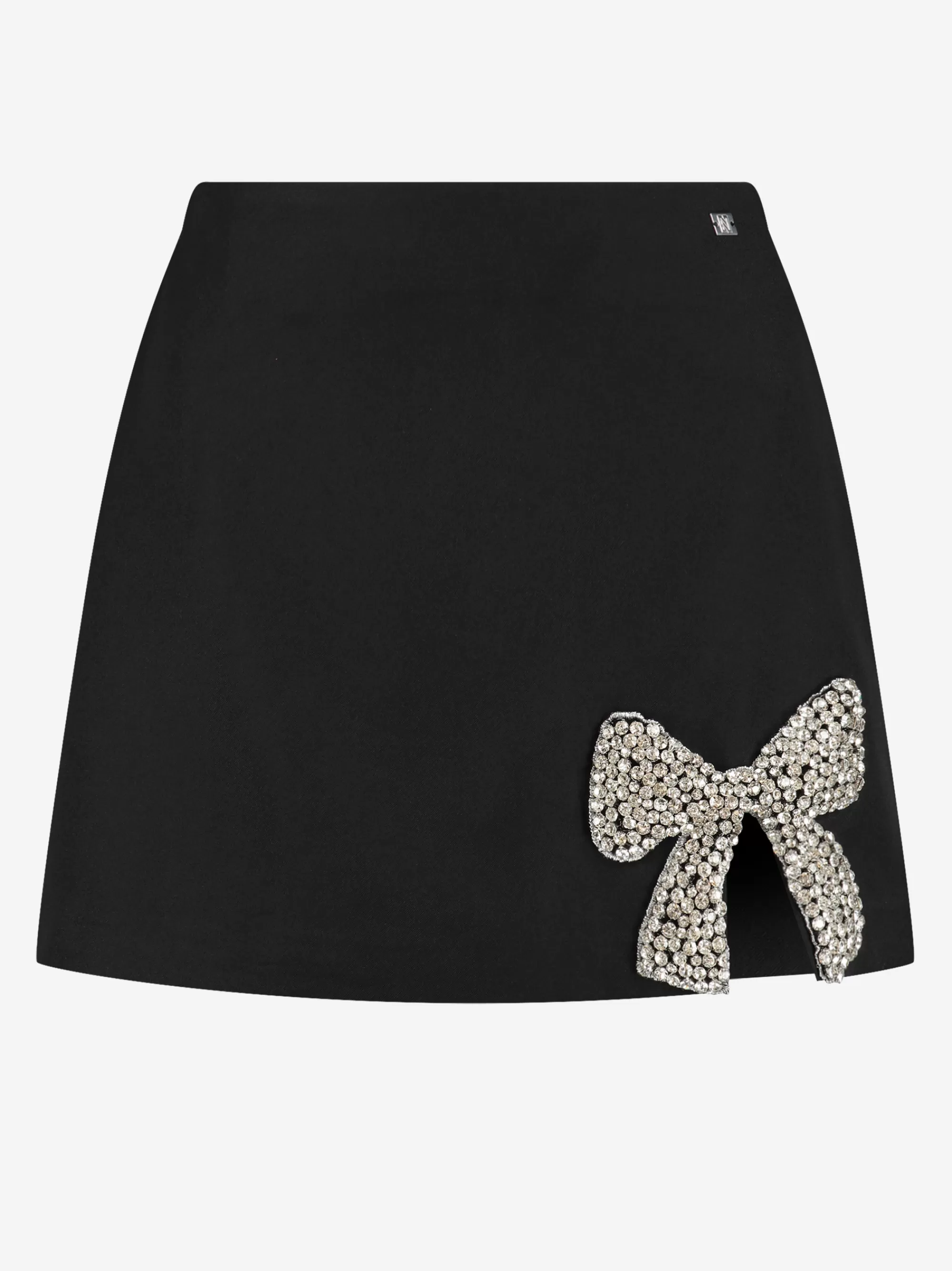 FIFTH HOUSE Rokken | Shorts-Aansluitende skort met glitter strik Black