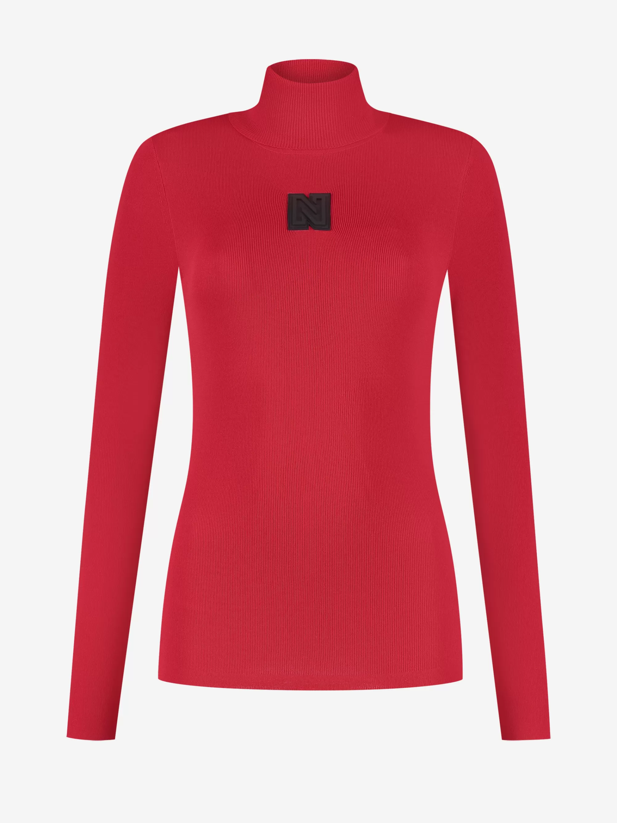 FIFTH HOUSE Skiwear | Tops-Aansluitende top met logo patch en col Red