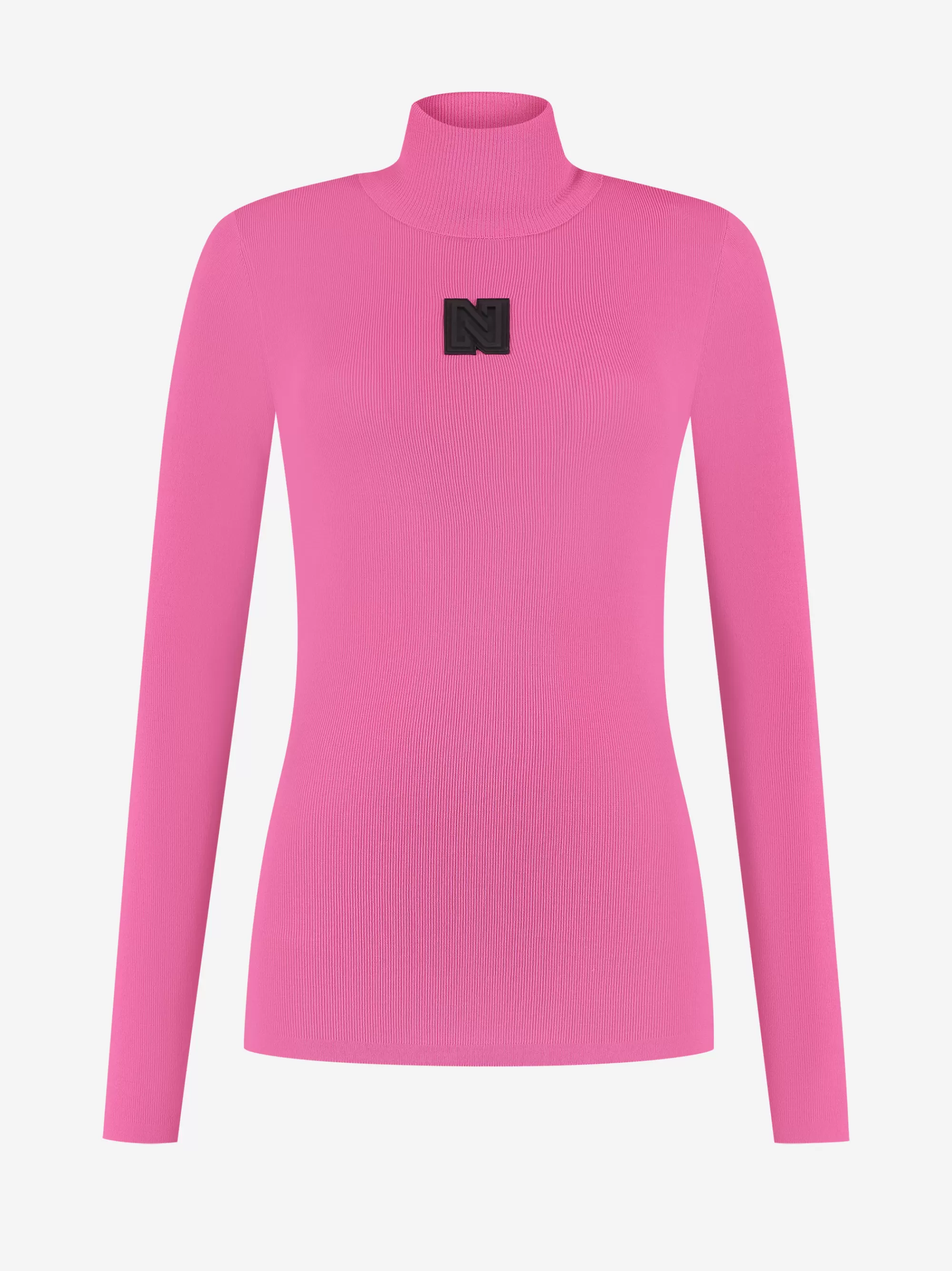 FIFTH HOUSE Skiwear | Tops-Aansluitende top met logo patch en col Pink