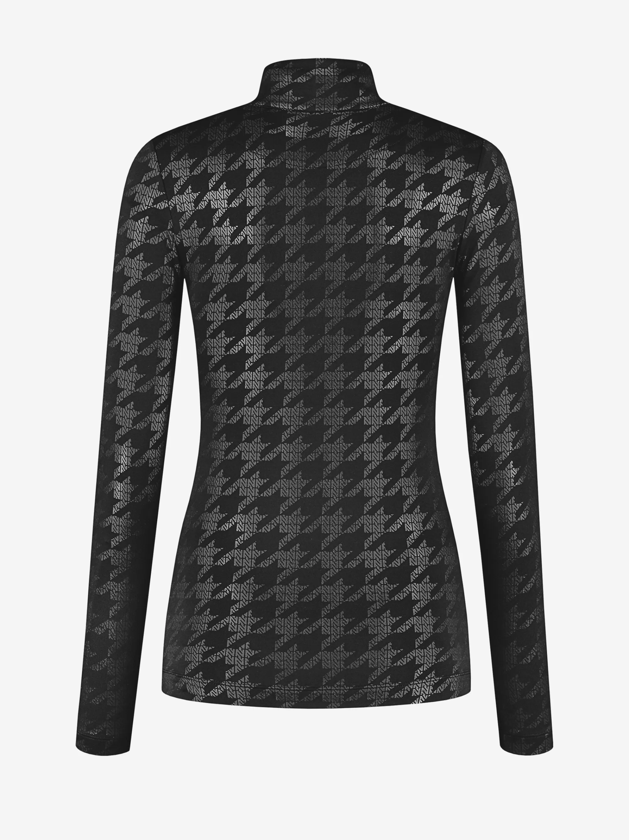 FIFTH HOUSE Skiwear | Tops-Aansluitende top met rits en logo patroon Black