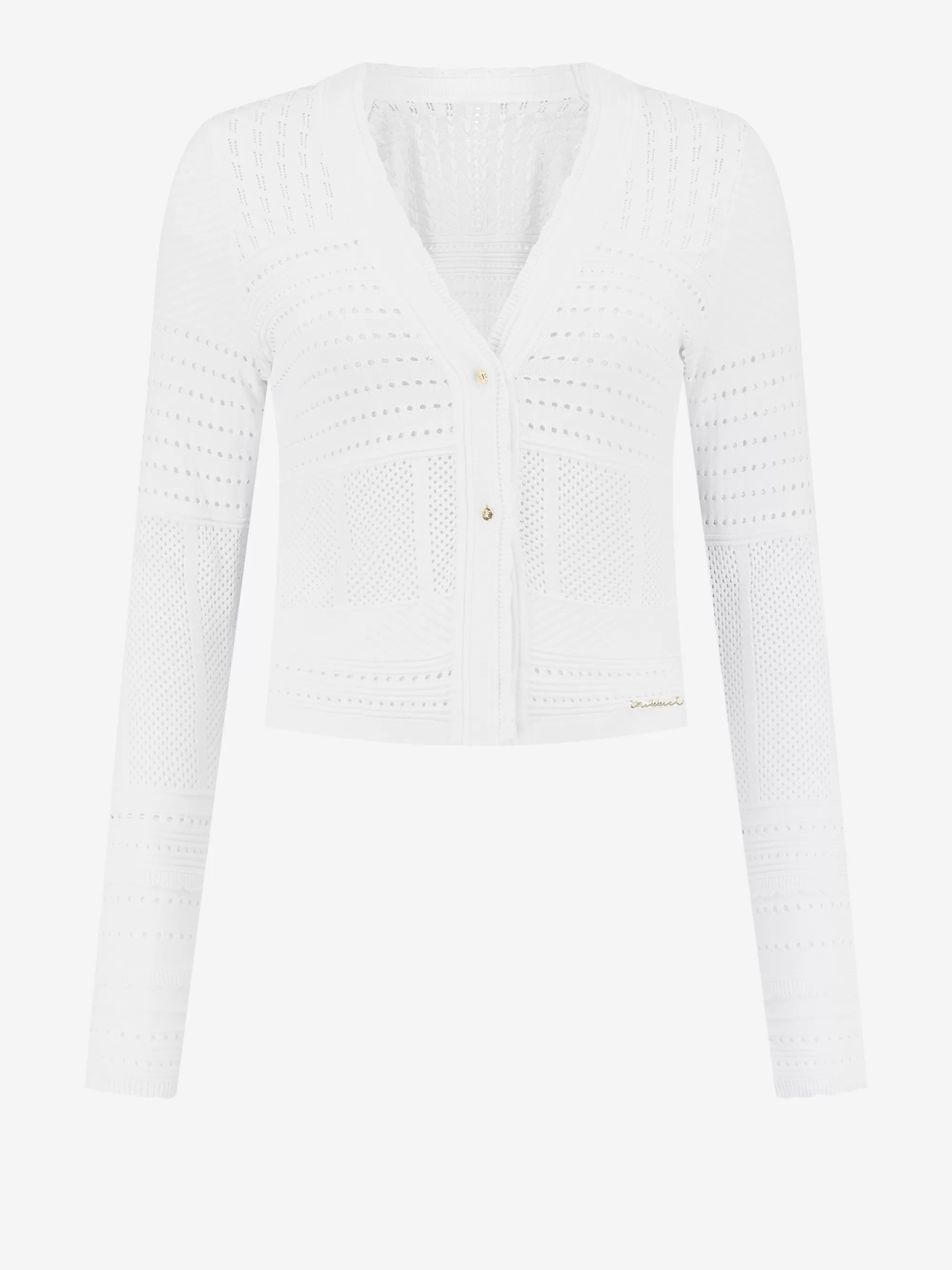 FIFTH HOUSE Truien & Vesten-Ajour knit cardigan Starwhite