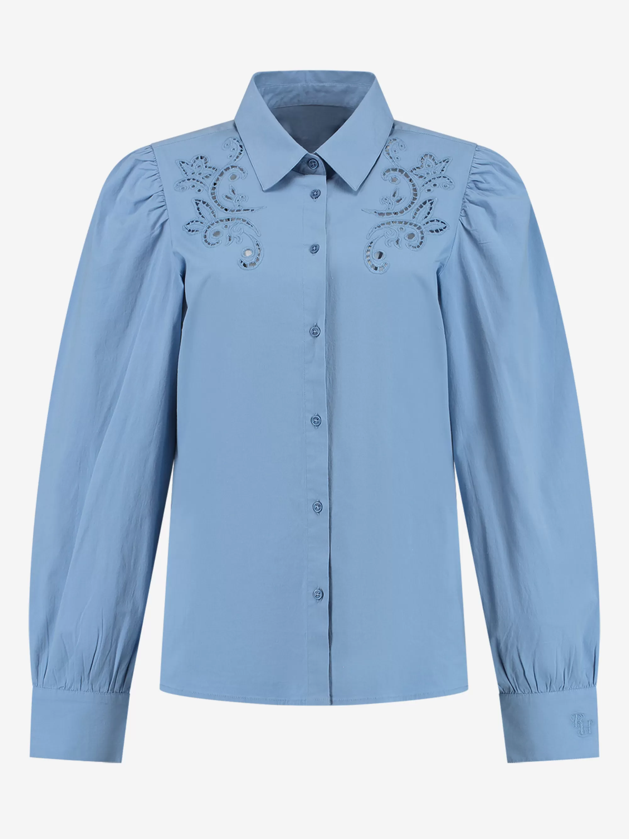 FIFTH HOUSE Blouses & Overhemden-Blouse met bloem detail Ashblue