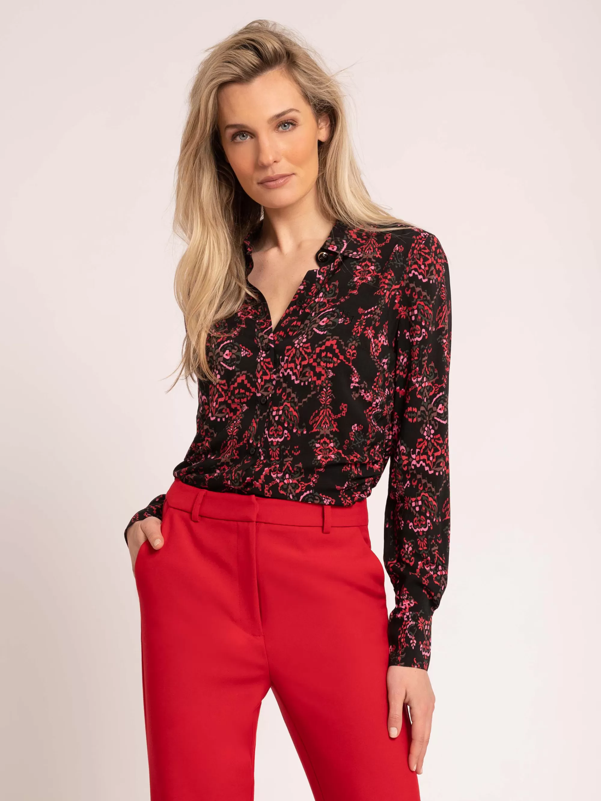 FIFTH HOUSE Blouses & Overhemden-Blouse met bloemenprint Aztecflowerchili