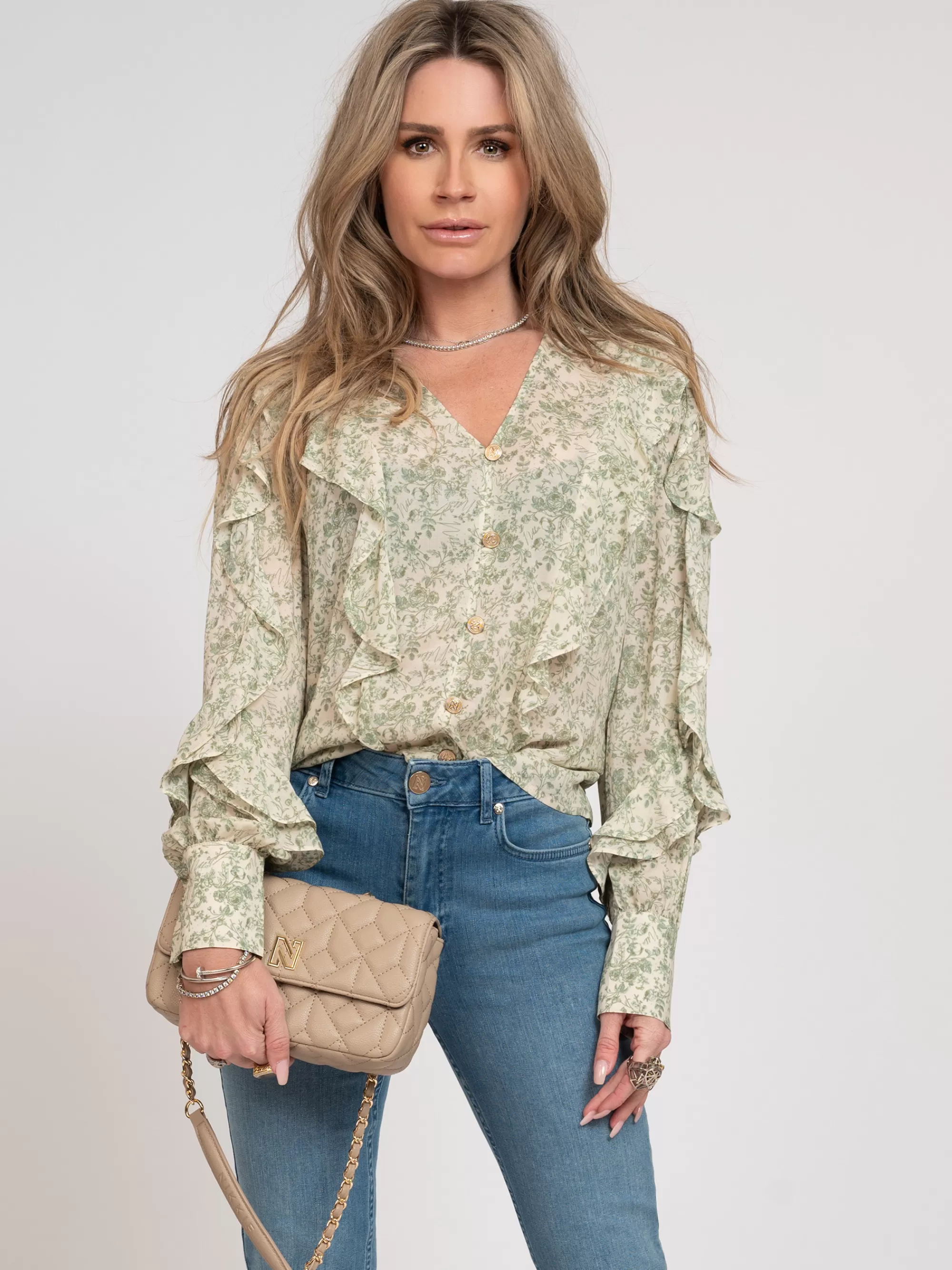 FIFTH HOUSE Blouses-Blouse met bloemenprint Jade