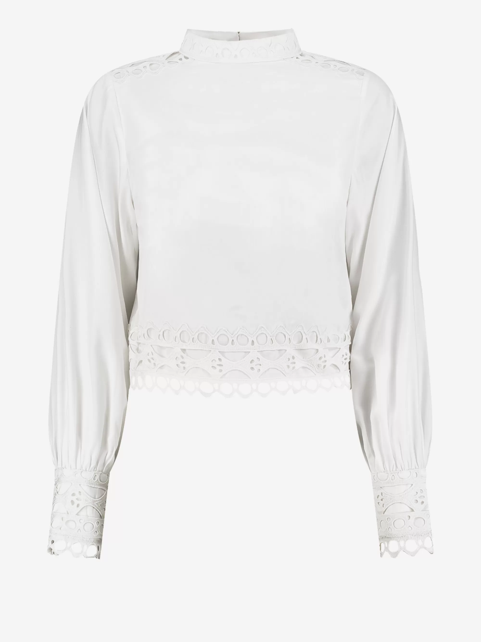 FIFTH HOUSE Tops-Blouse met kant detail Starwhite