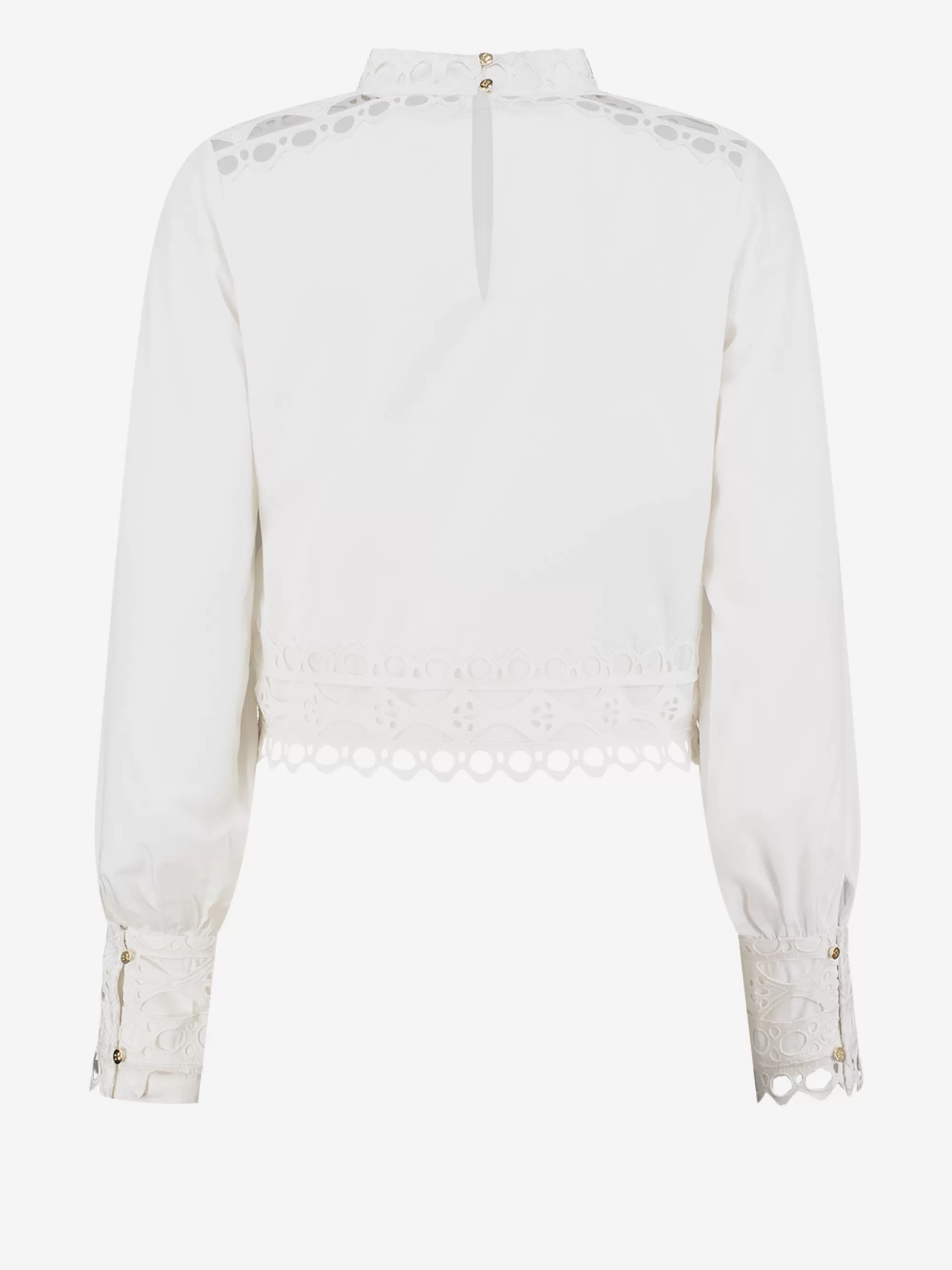 FIFTH HOUSE Tops-Blouse met kant detail Starwhite