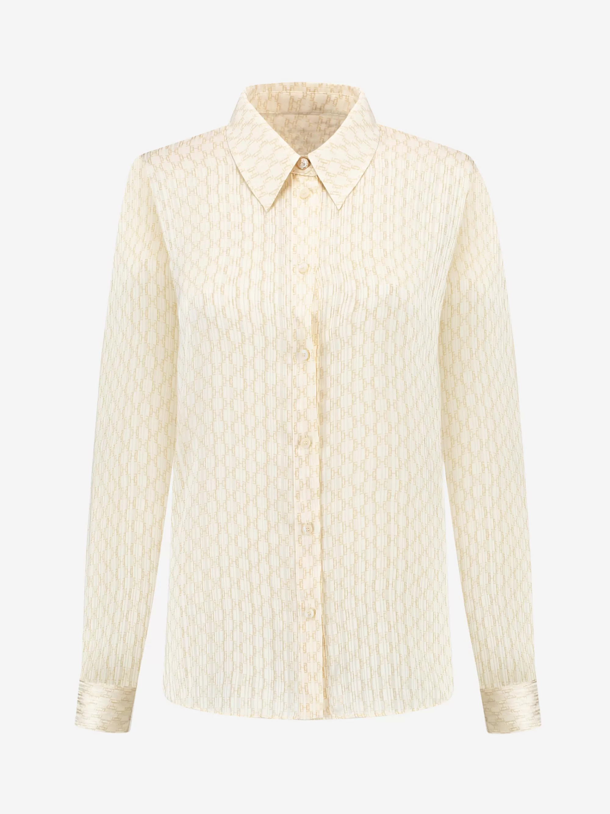 FIFTH HOUSE Blouses & Overhemden-Blouse met logo patroon Whiteswan