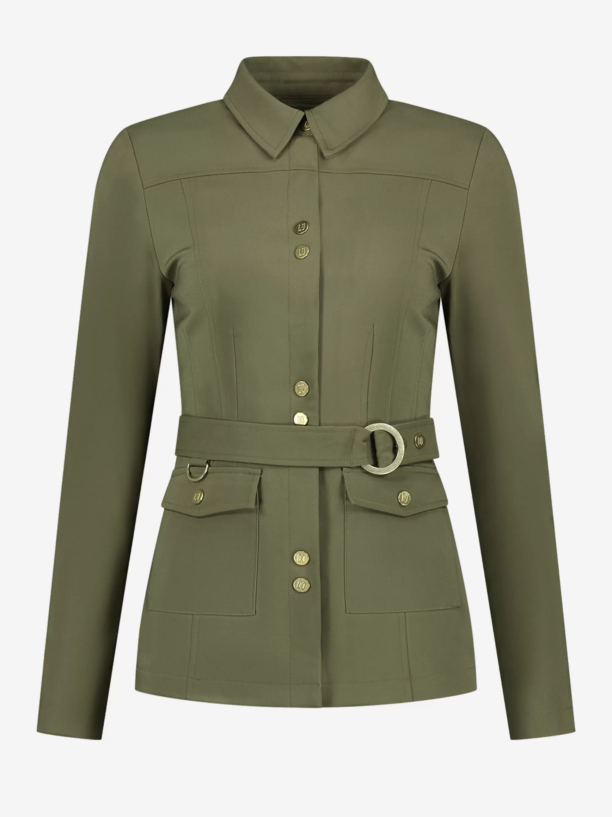 FIFTH HOUSE Jassen & Jacks-Blouse met riem Combatgreen