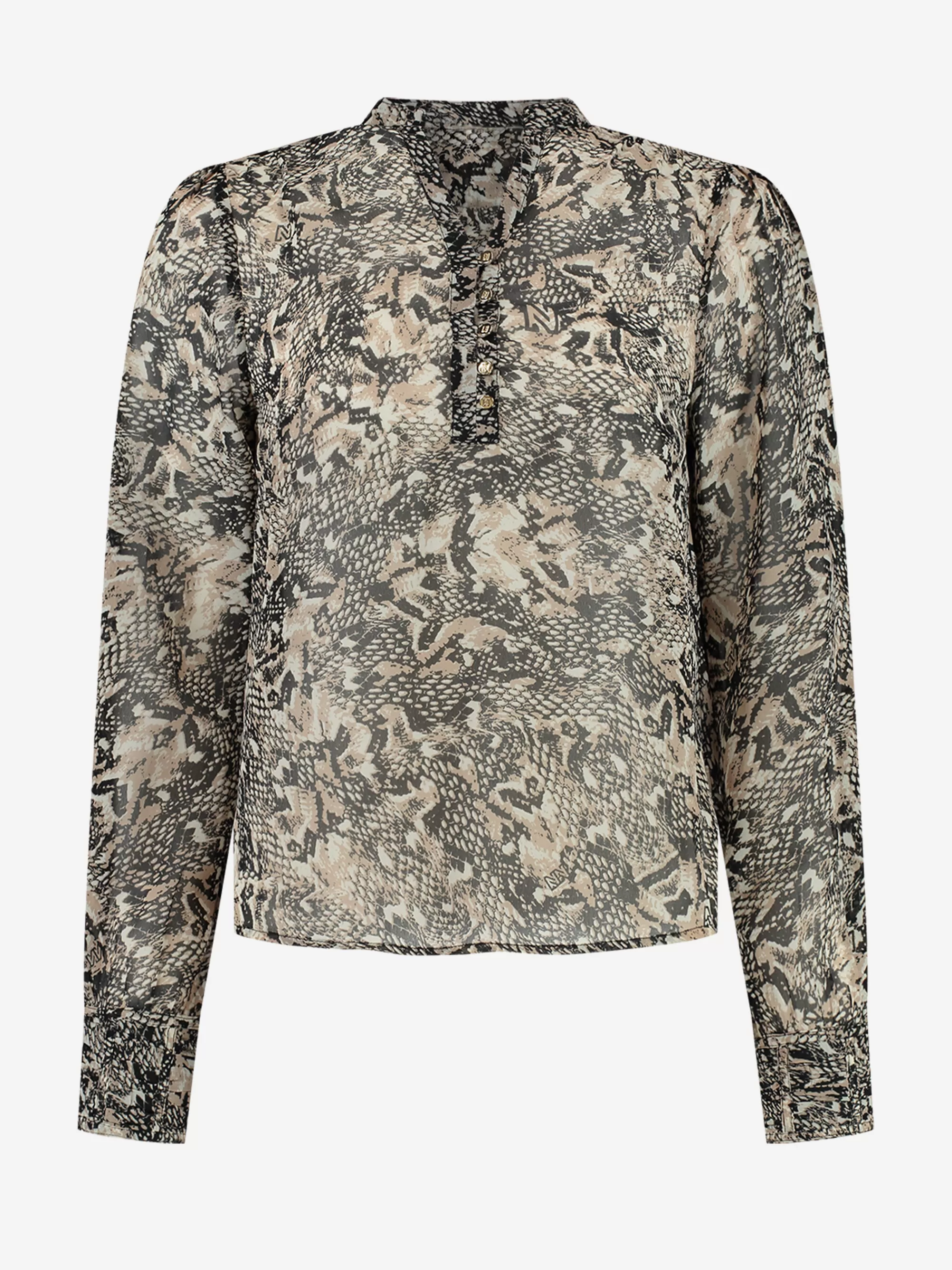 FIFTH HOUSE Blouses-Blouse met slangen print Hummus