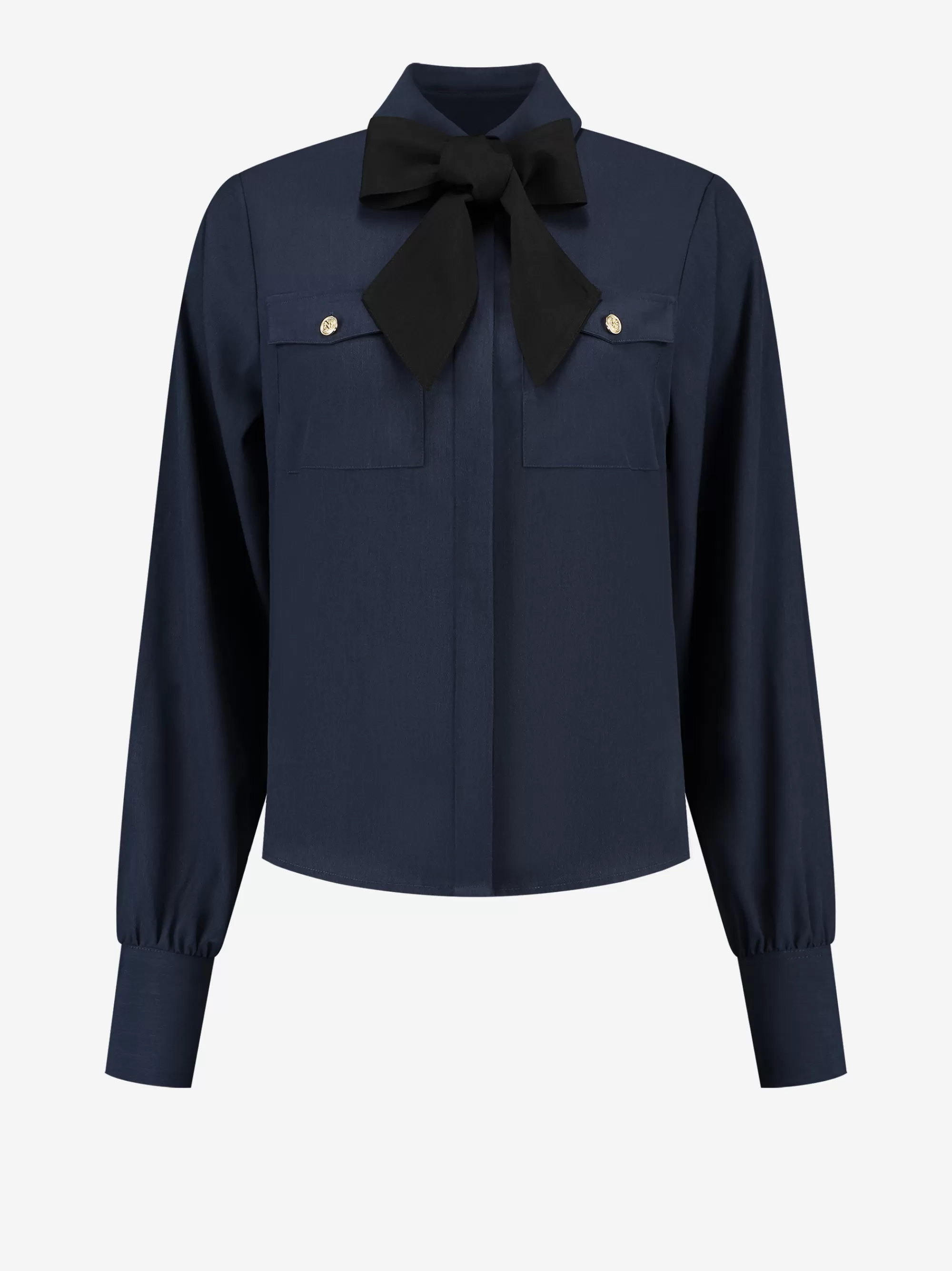 FIFTH HOUSE Blouses-Blouse met strikkoord Navy