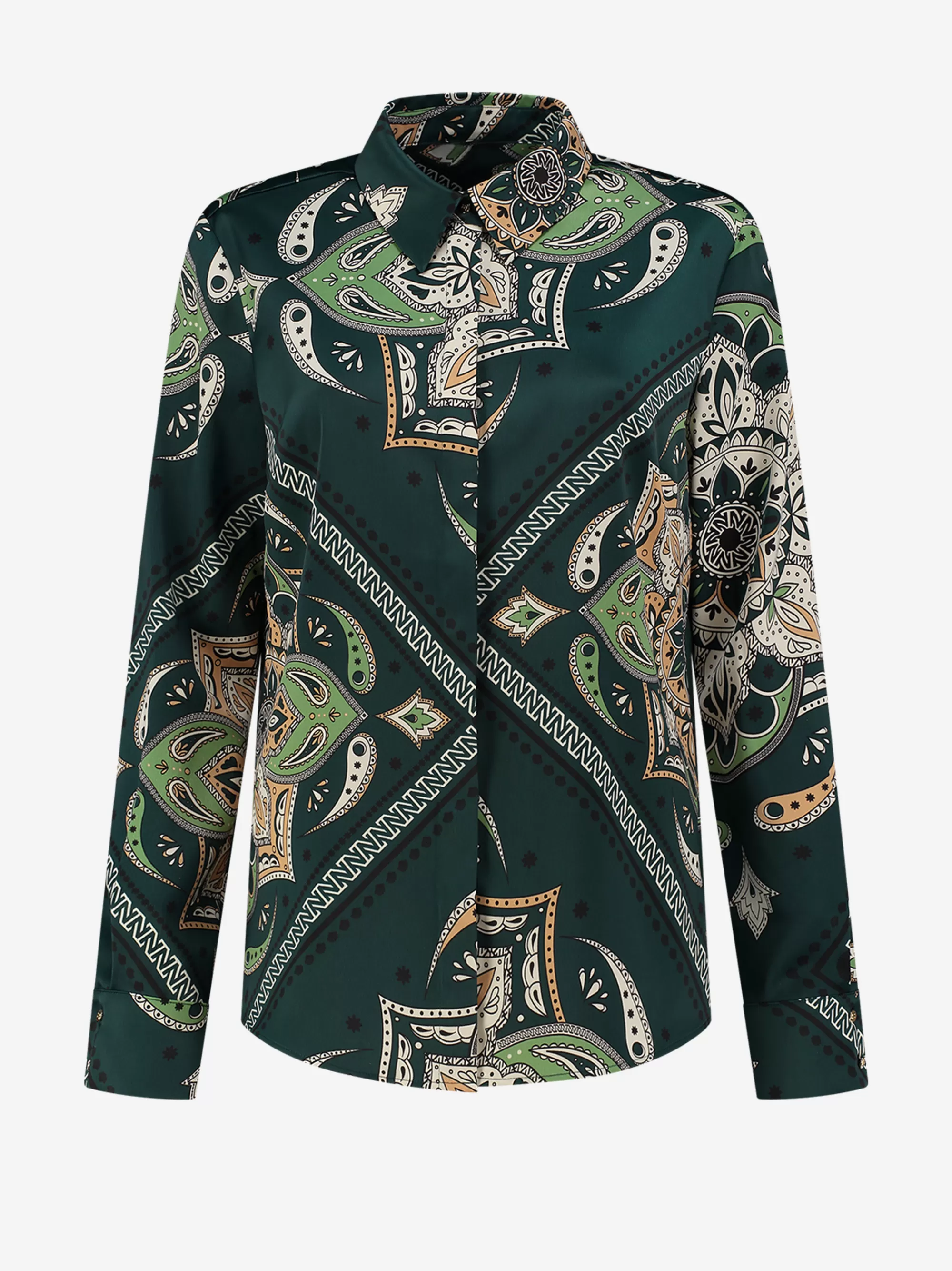 FIFTH HOUSE Blouses-Bouse met print Pinegreen