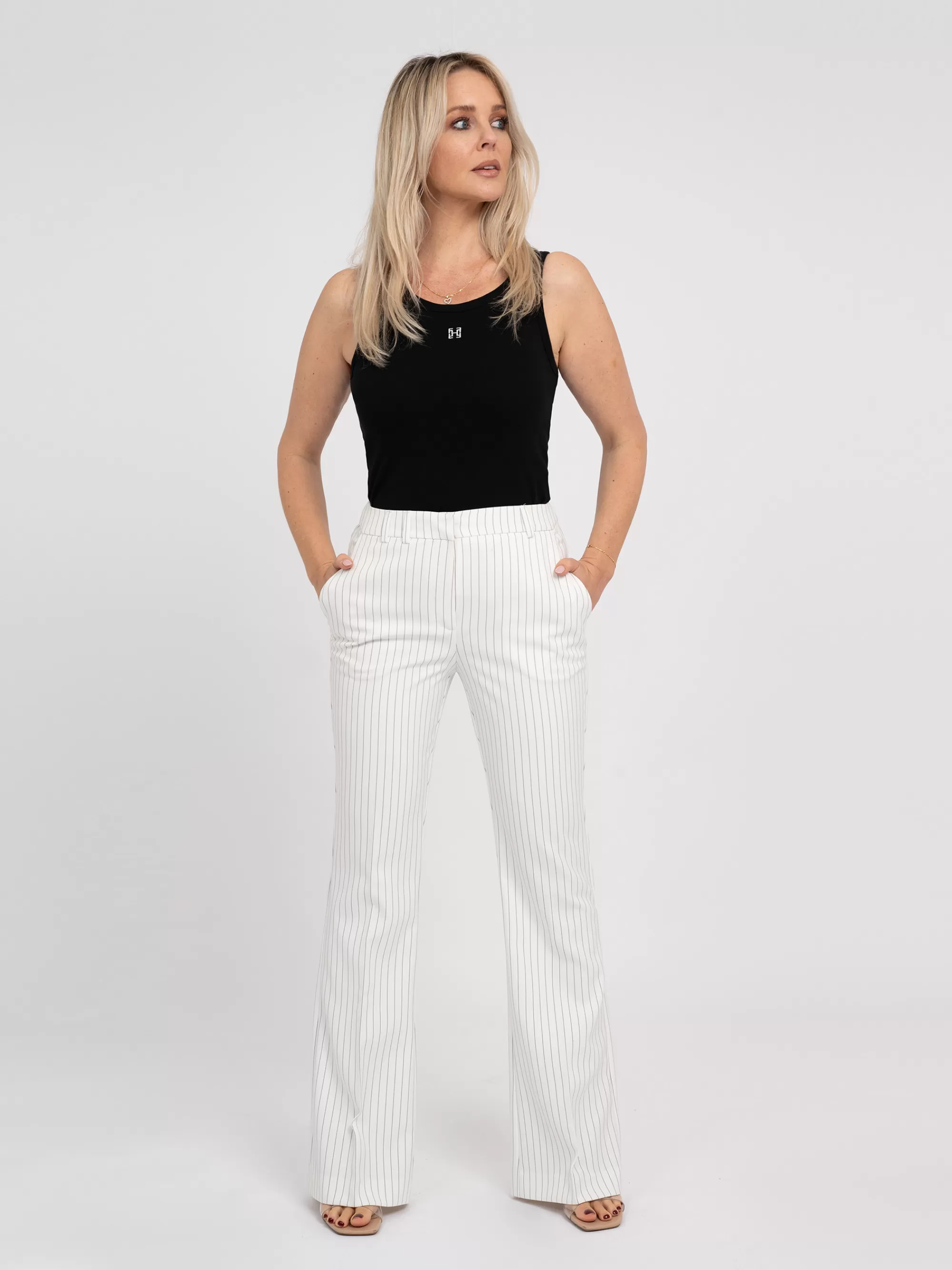 FIFTH HOUSE Broeken & Jeans-Broek met krijtstreep Starwhite/black