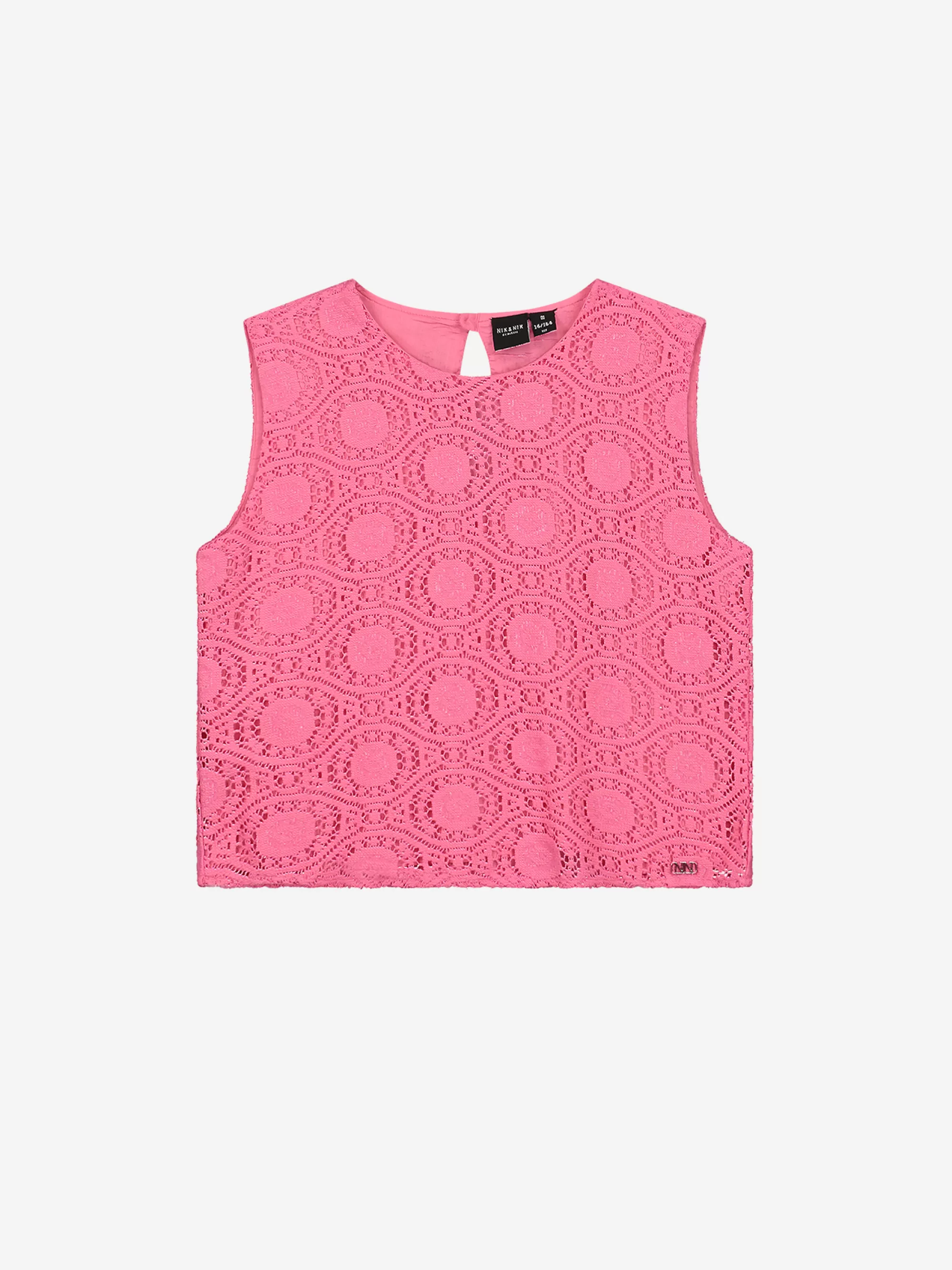 FIFTH HOUSE Tops-Crochet top Hotpink