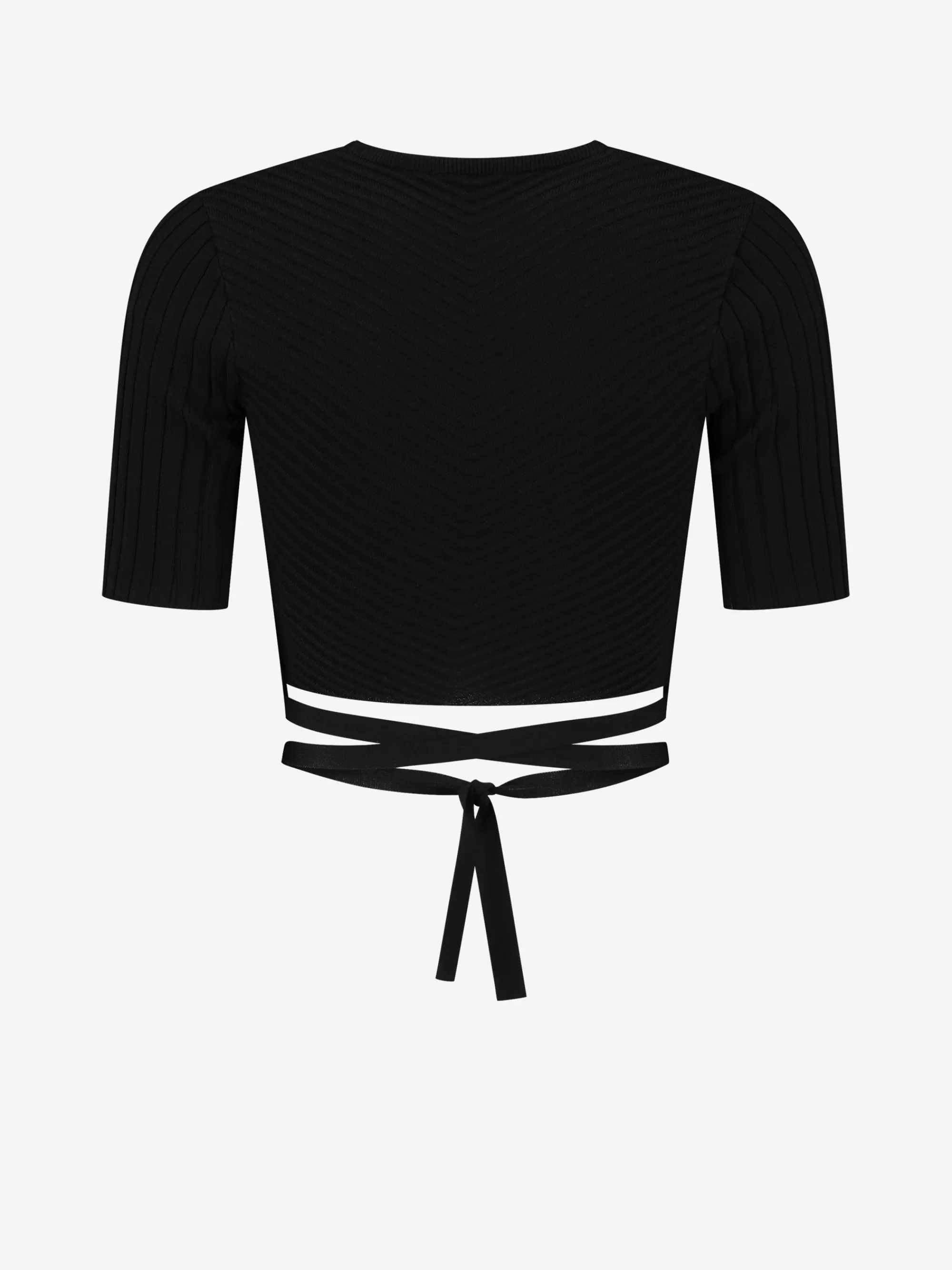 FIFTH HOUSE Tops-Crop Top met strikkoord Black