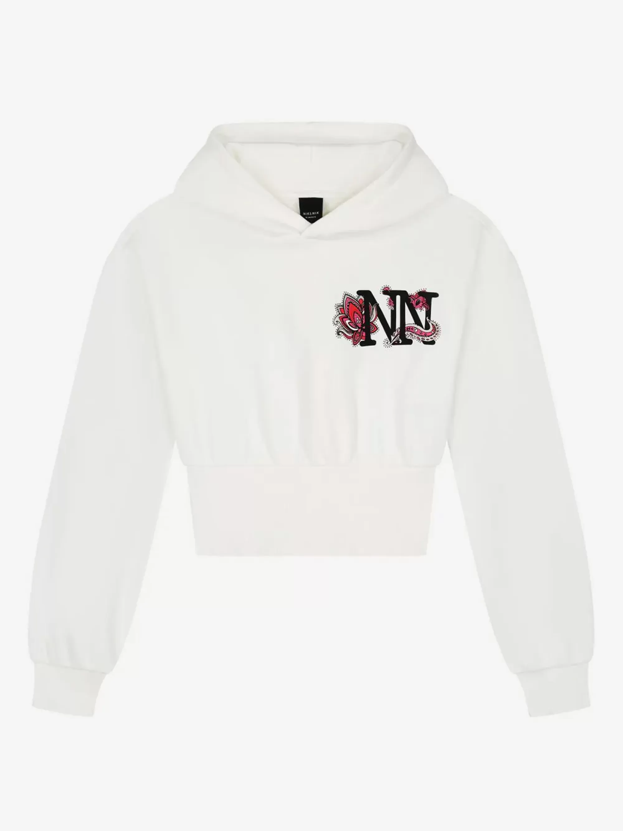 FIFTH HOUSE Truien & Vesten-Cropped hoodie met logo Offwhite/fuchsiapop