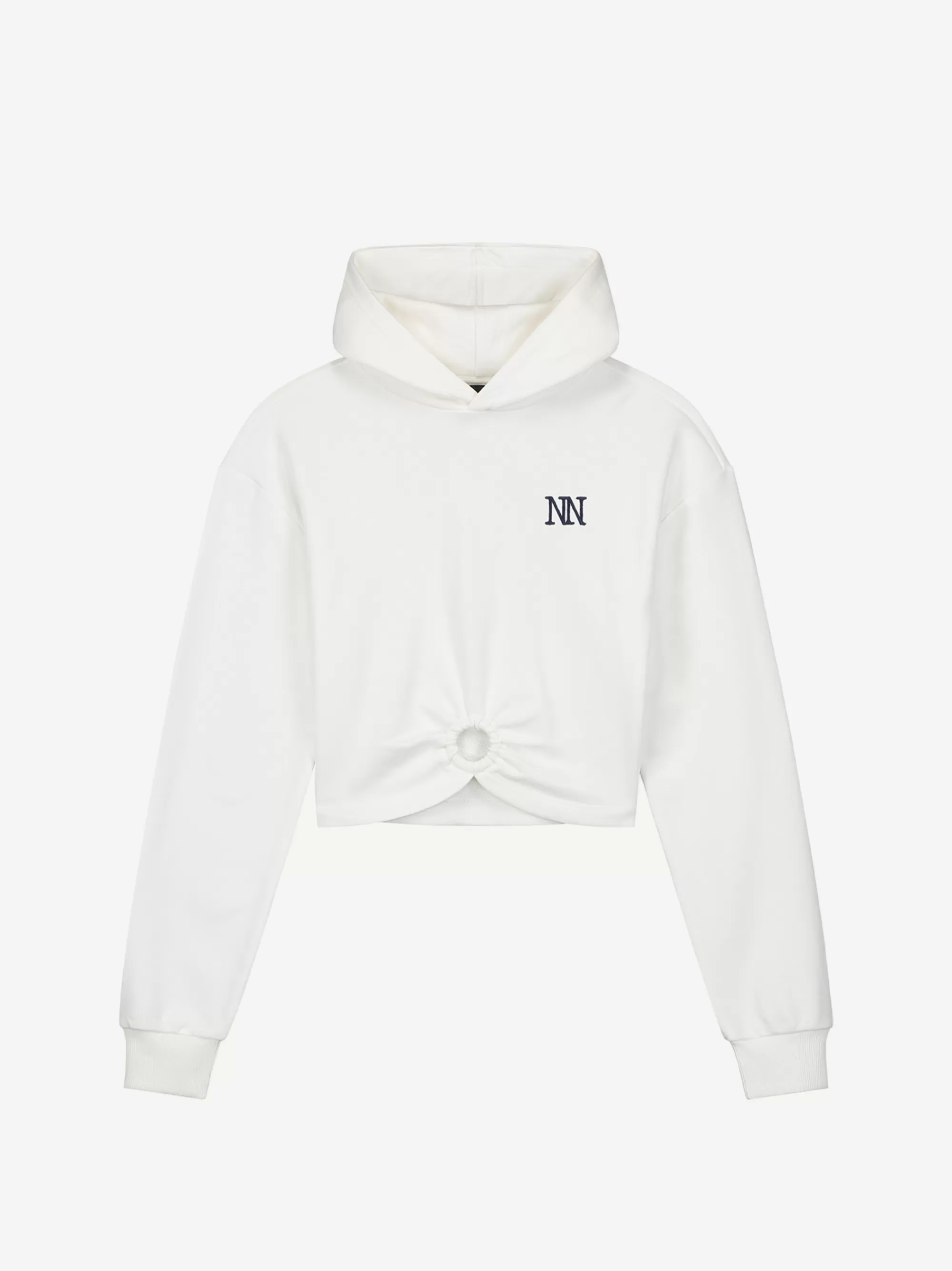 FIFTH HOUSE Truien & Vesten-Cropped hoodie met ring Offwhite