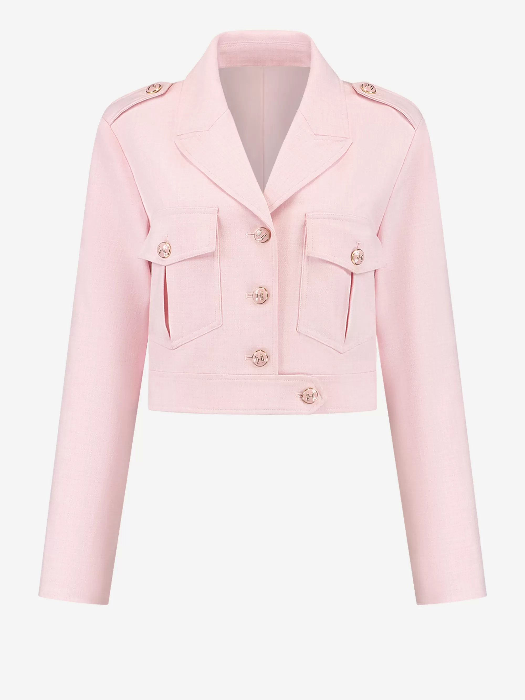 FIFTH HOUSE Sets & Co-ords | Jassen & Jacks-Cropped jacket met FH knopen Softpink