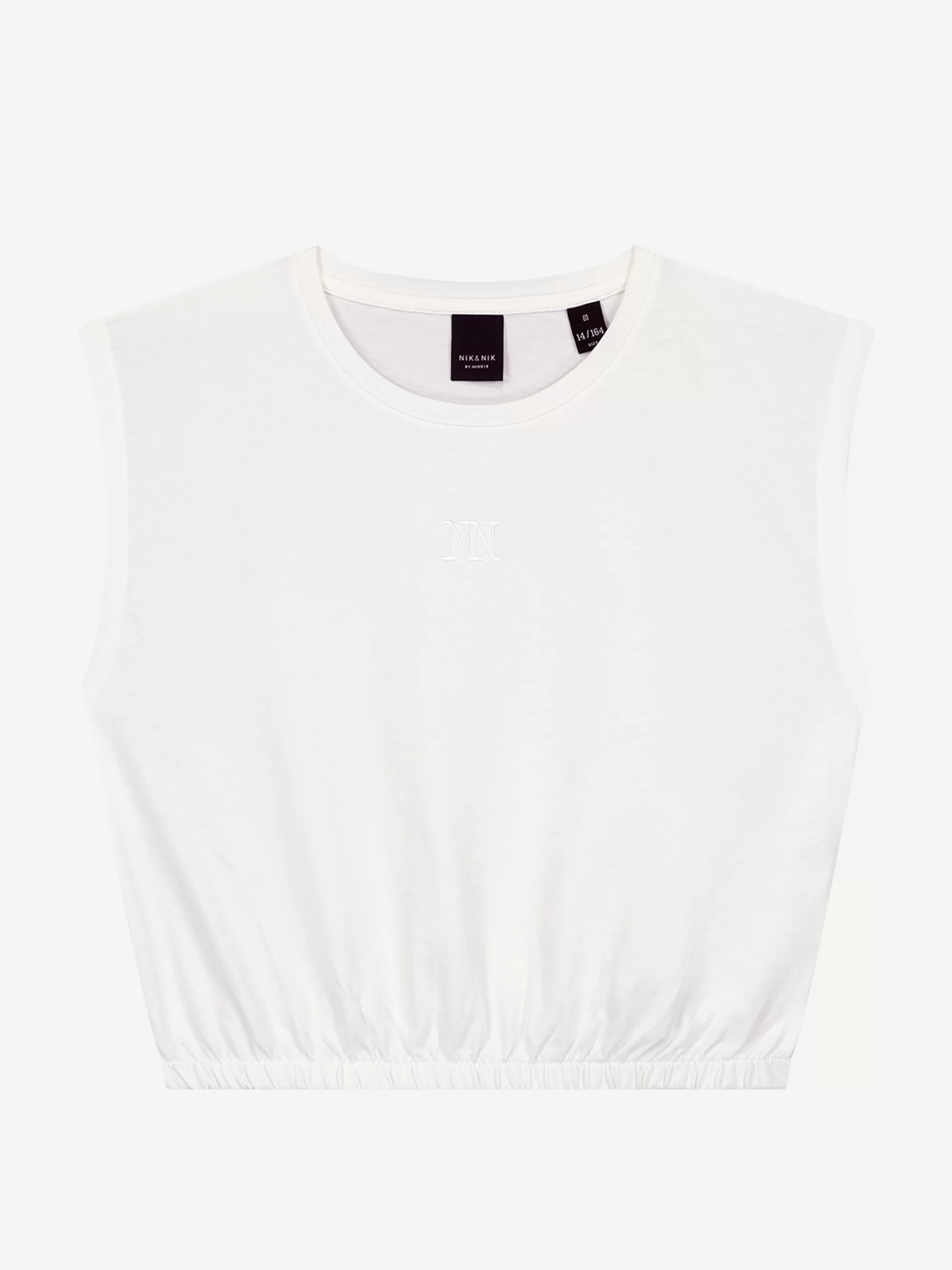 FIFTH HOUSE Tops | T-shirts-Cropped T-shirt met logo Offwhite