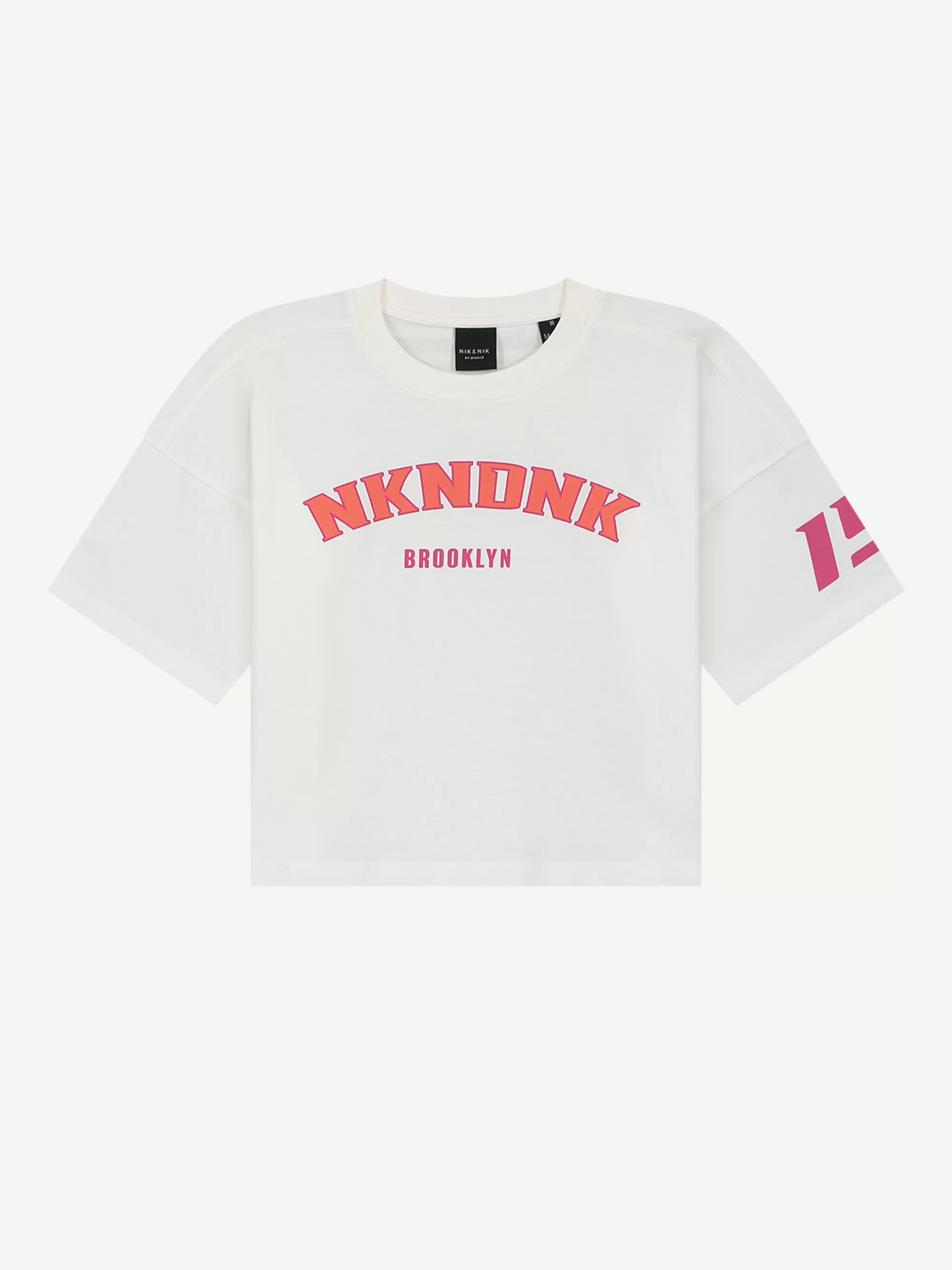 FIFTH HOUSE T-shirts-Cropped T-shirt met logo Offwhite