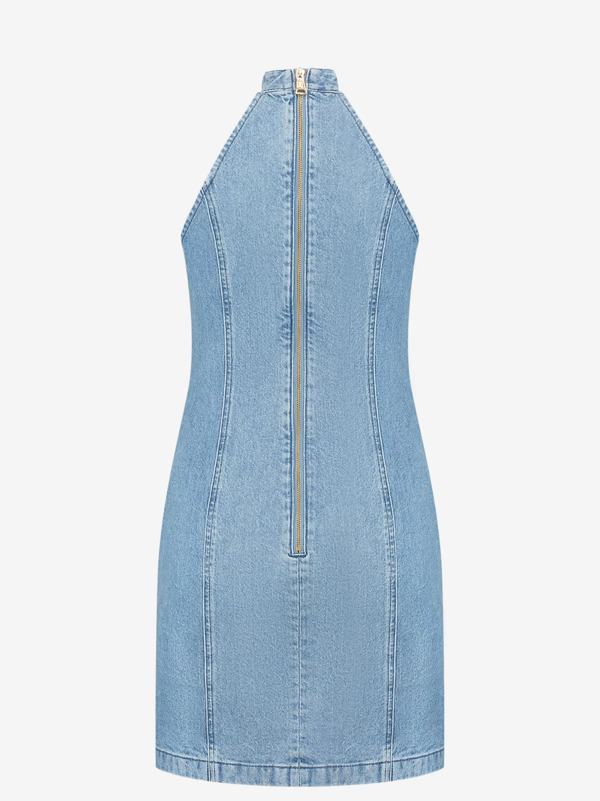 FIFTH HOUSE Jurken-Denim jurk met turtleneck Bluedenim