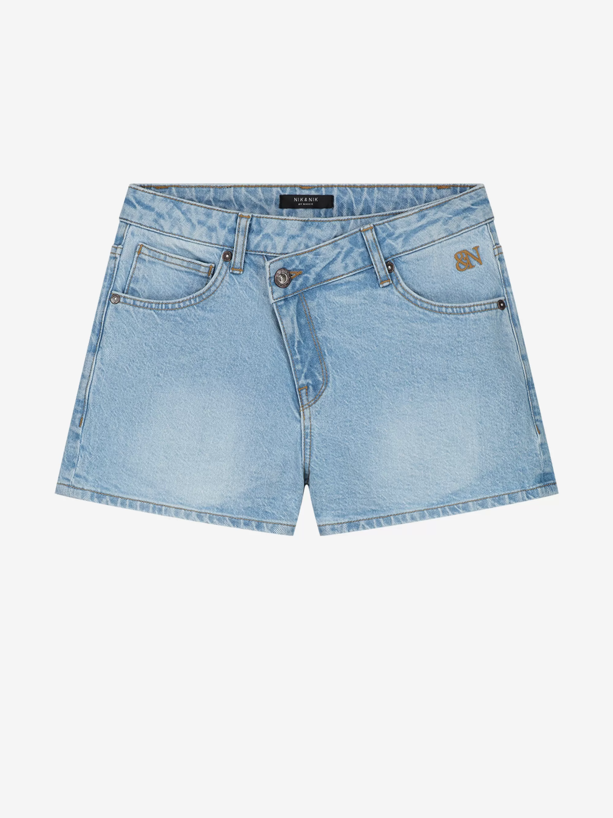 FIFTH HOUSE Shorts-Denim short met schuine knoop Lightblue