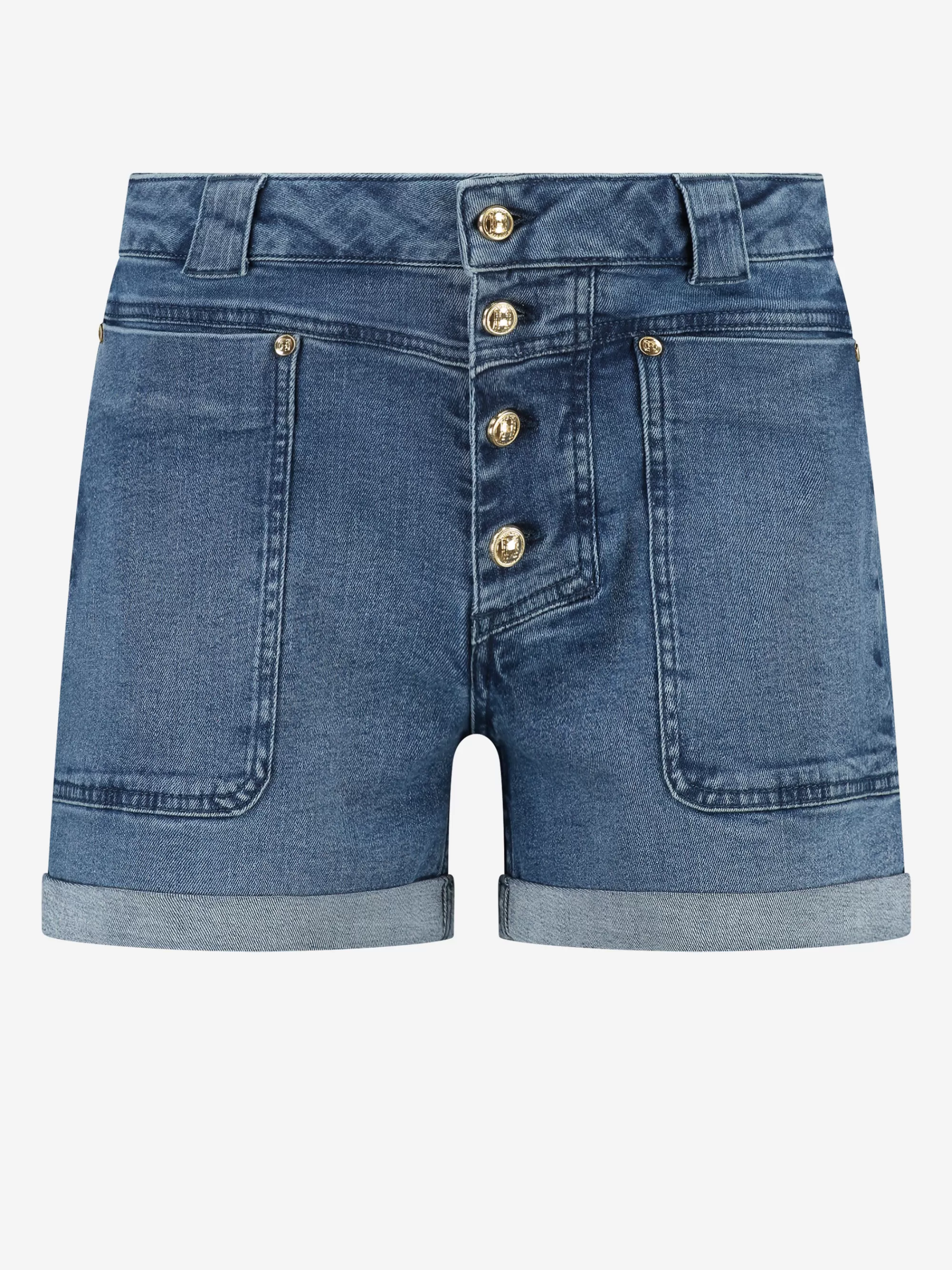 FIFTH HOUSE Shorts-Denim shorts met knopen Navynight