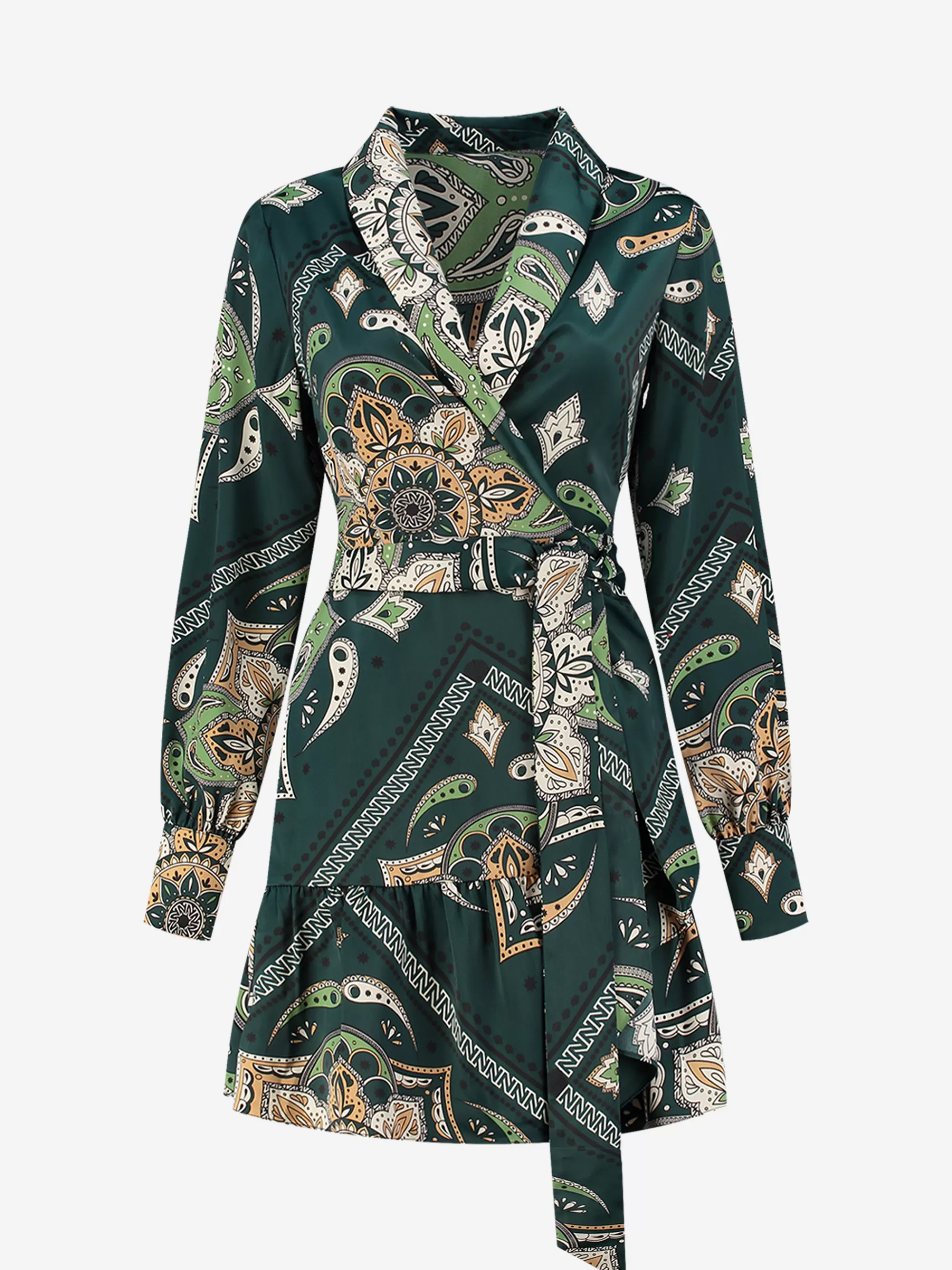 FIFTH HOUSE Jurken-Dress met print Pinegreen