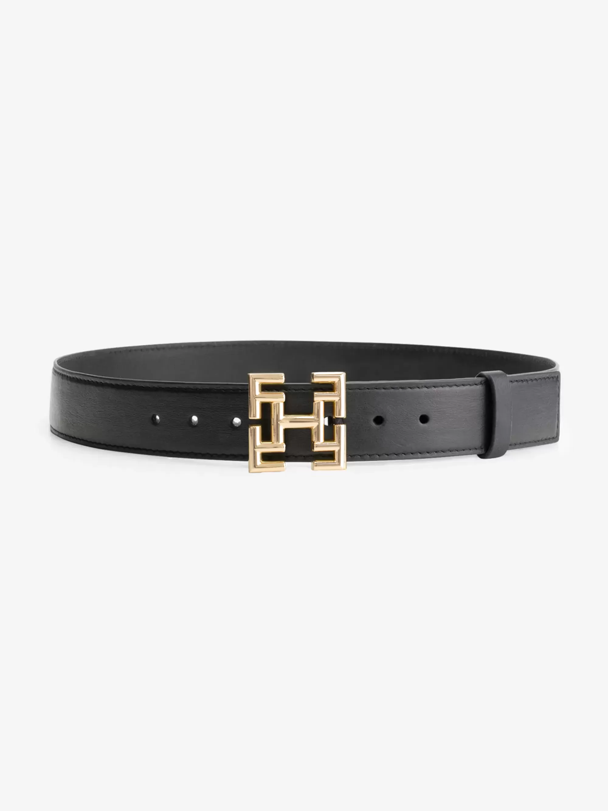 FIFTH HOUSE Riemen-Dunne riem met logo gesp Black