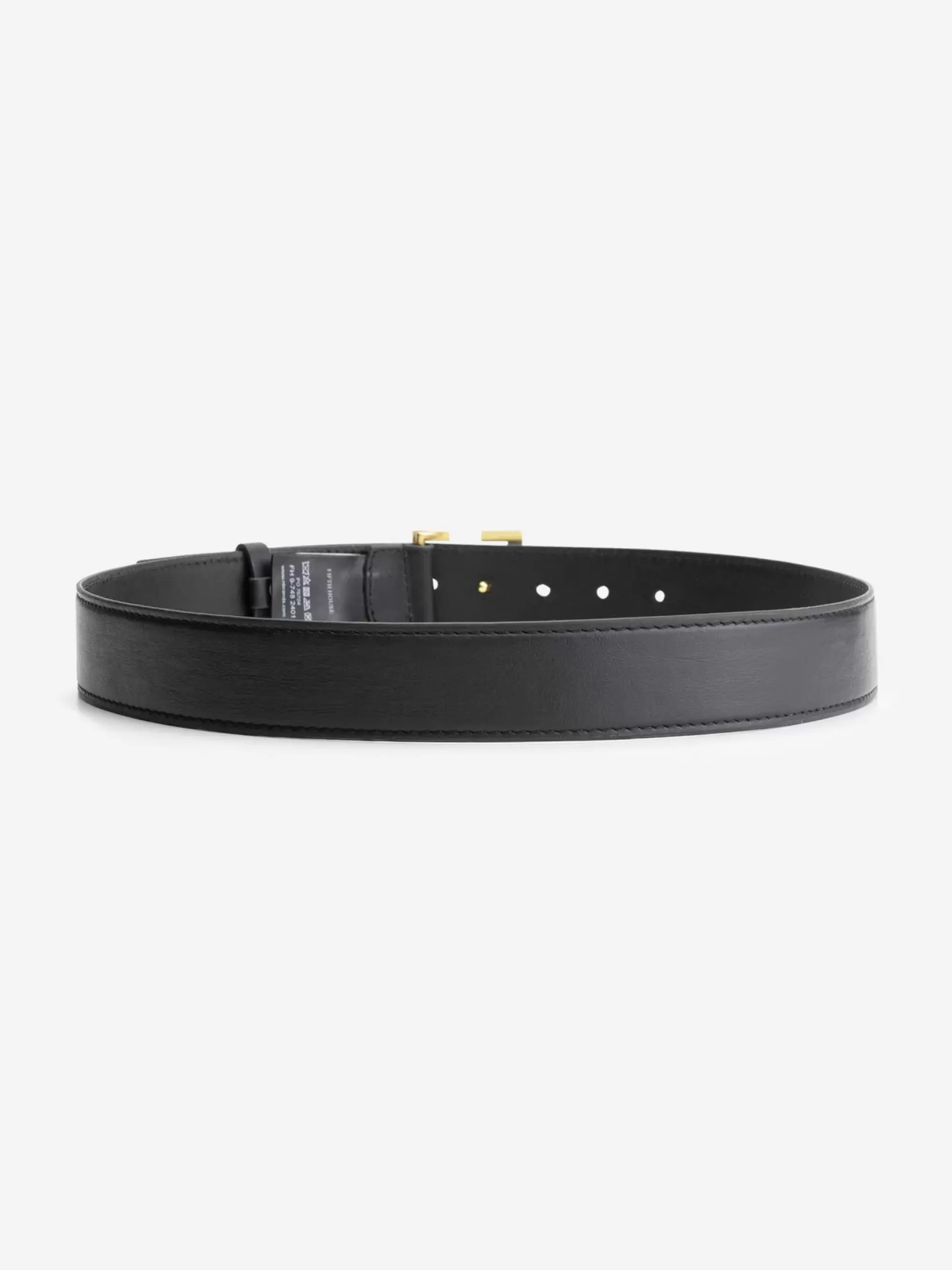 FIFTH HOUSE Riemen-Dunne riem met logo gesp Black