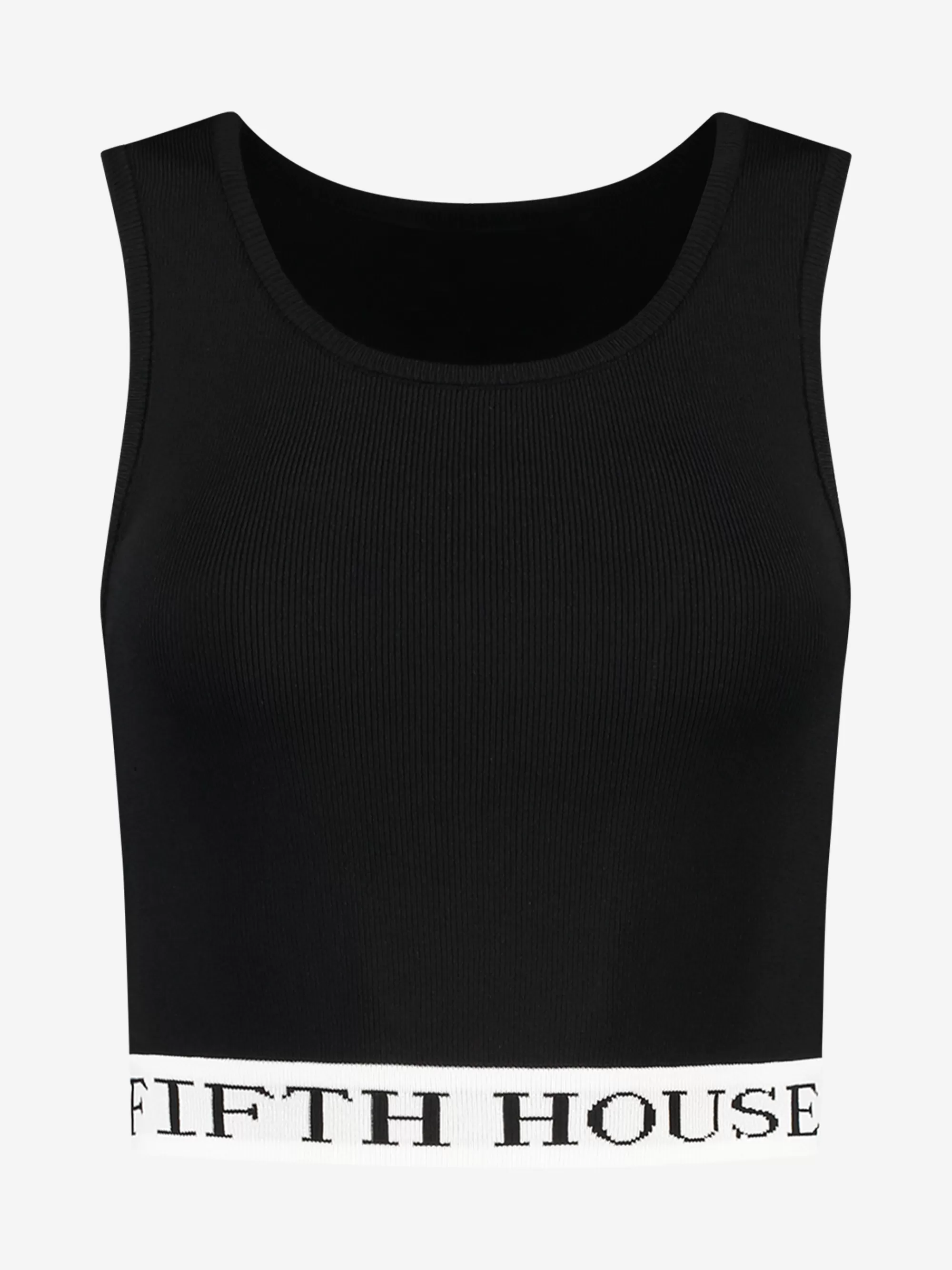 FIFTH HOUSE Tops-Fitted top met logo zoom Black