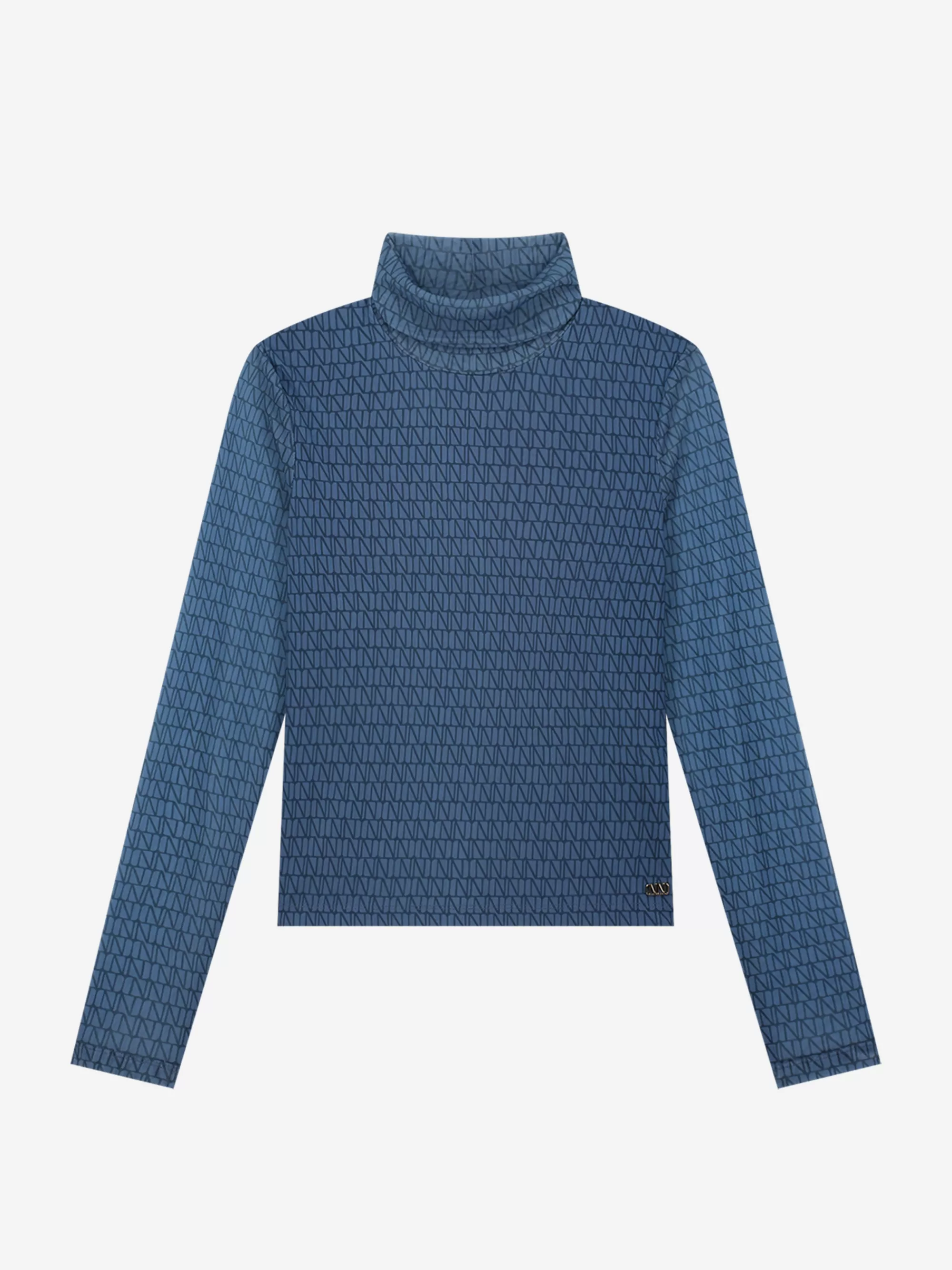 FIFTH HOUSE Tops-Fitted top met mesh Jellyblue