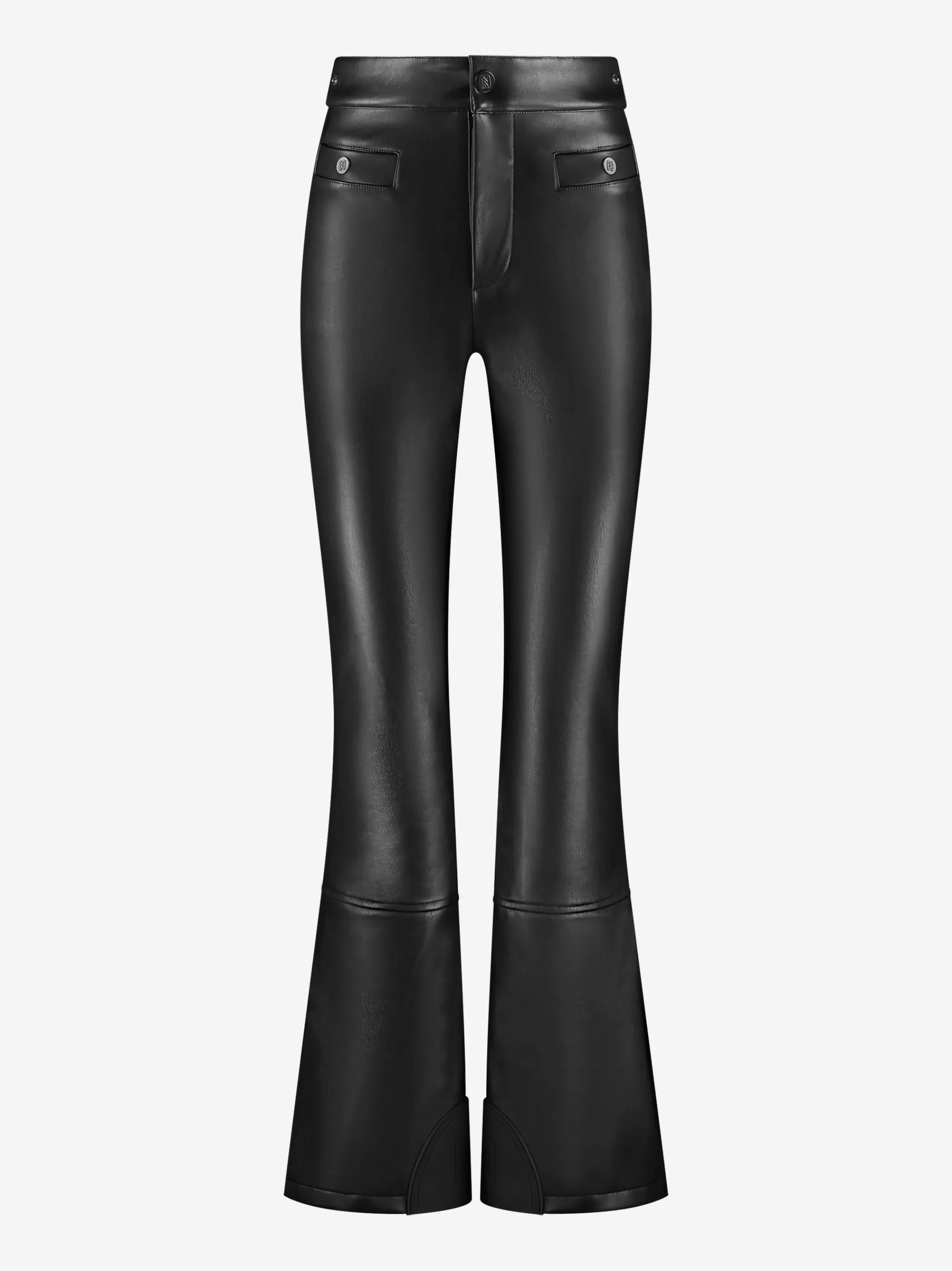 FIFTH HOUSE Skiwear-Flared ski broek met leren look Black