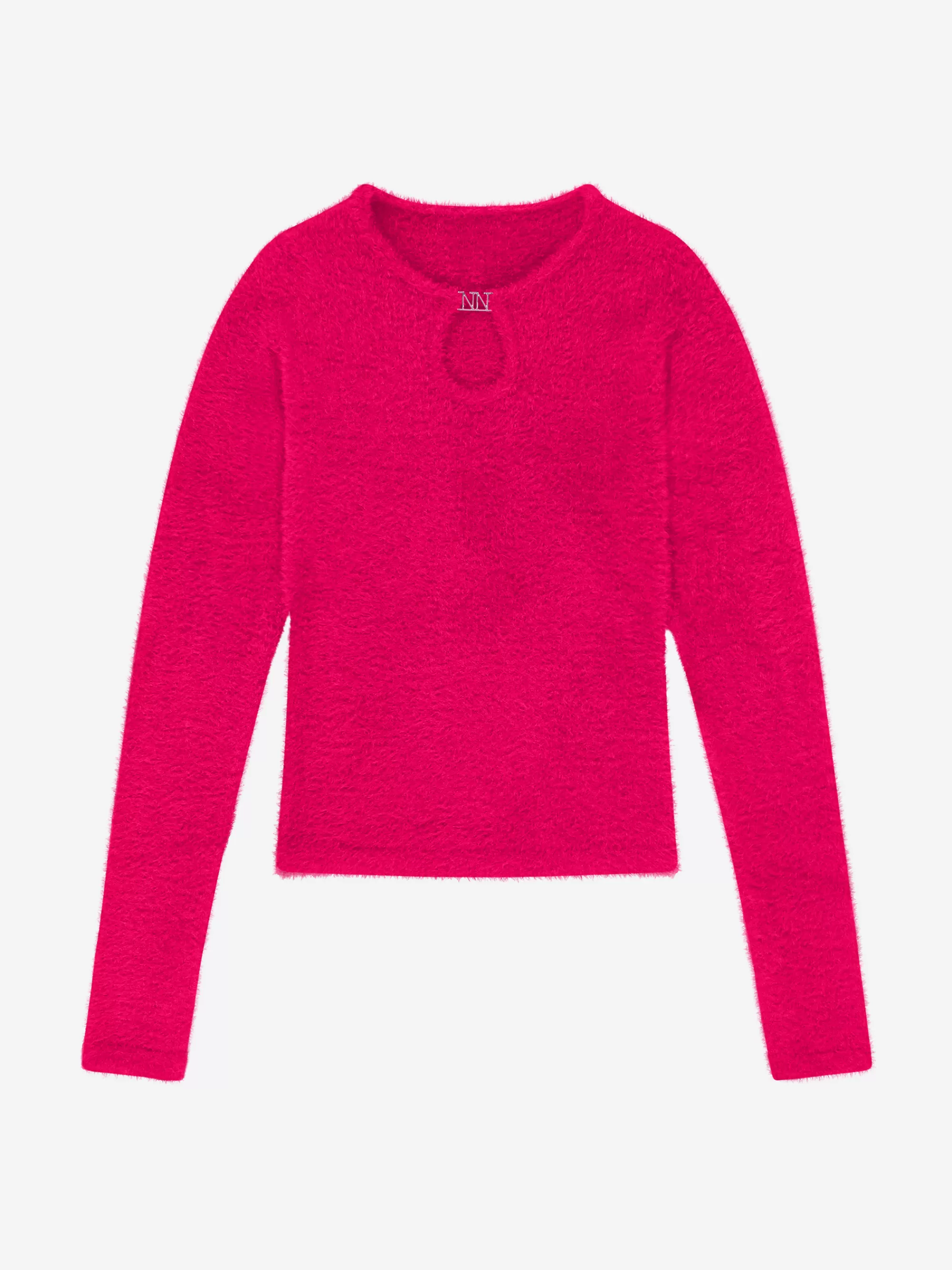 FIFTH HOUSE Tops-Fluffy trui met detail bij hals Retropinkstripe