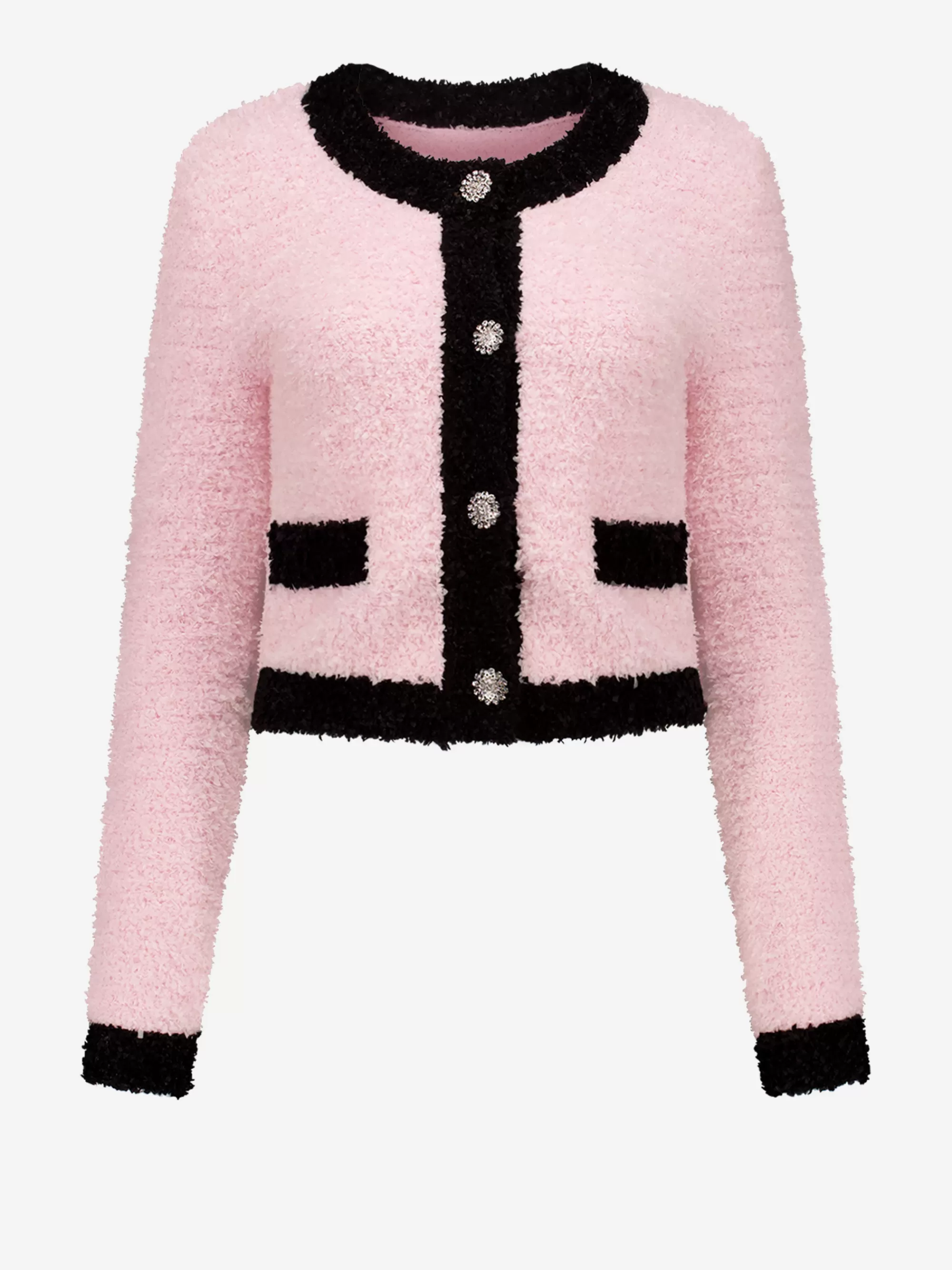 FIFTH HOUSE Truien & Vesten-Fluffy vest met sierknopen Cottoncandy