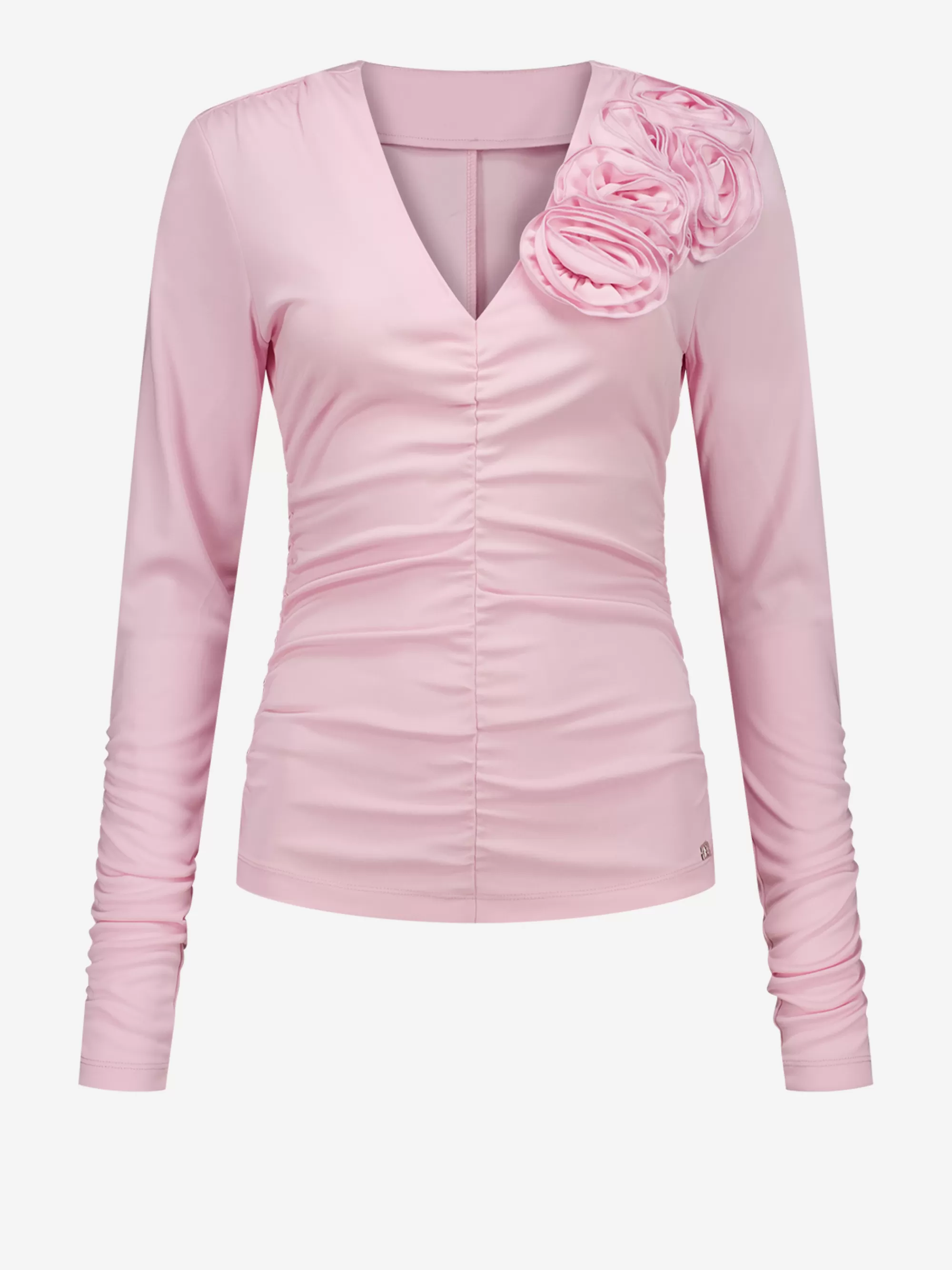 FIFTH HOUSE Tops-Gedrapeerde top met bloem detail Cottoncandy