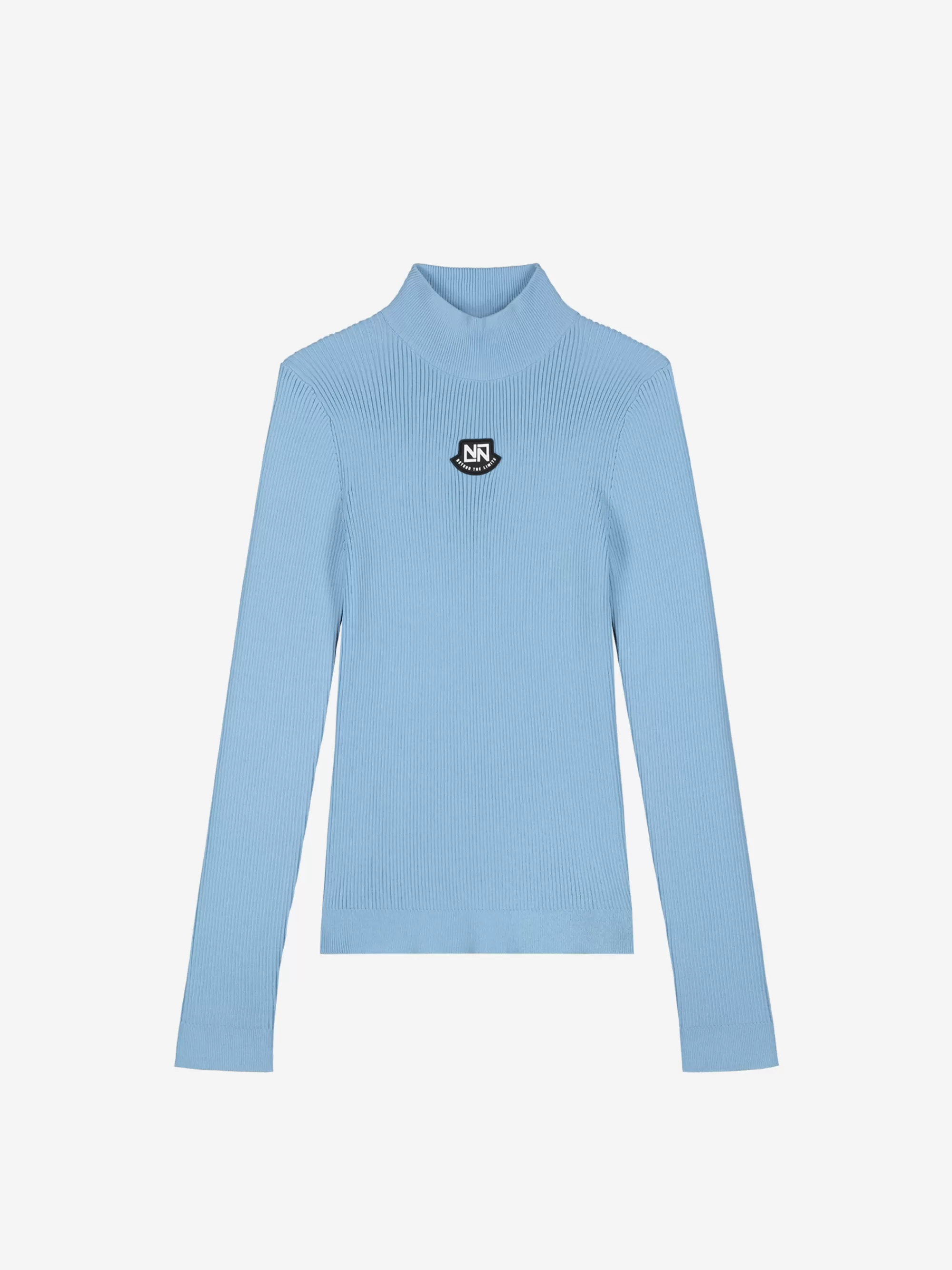 FIFTH HOUSE Skiwear | Tops-Geribbelde ski pully met col Powderblue