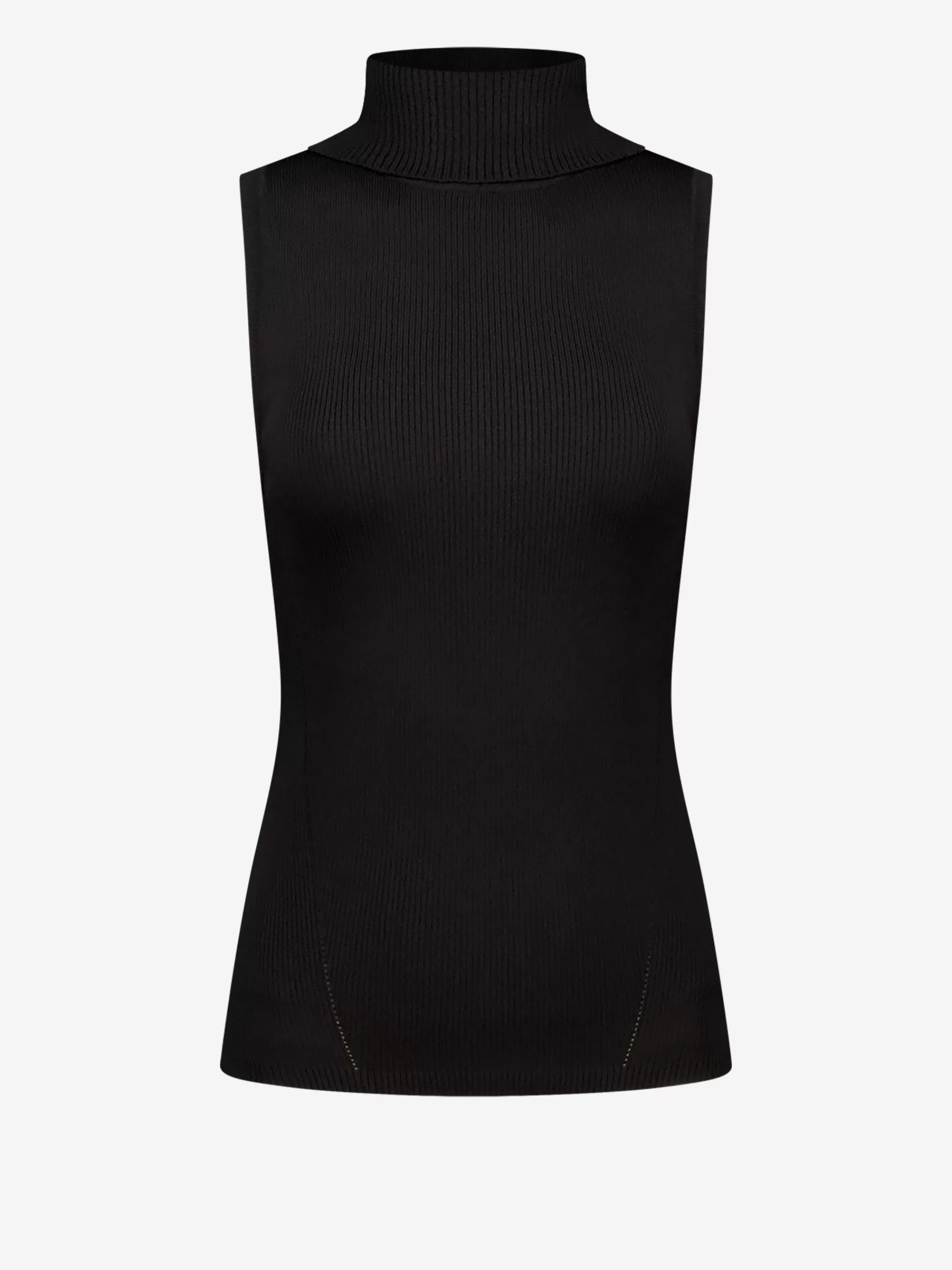 FIFTH HOUSE Tops-Geribbelde top met turtleneck Black