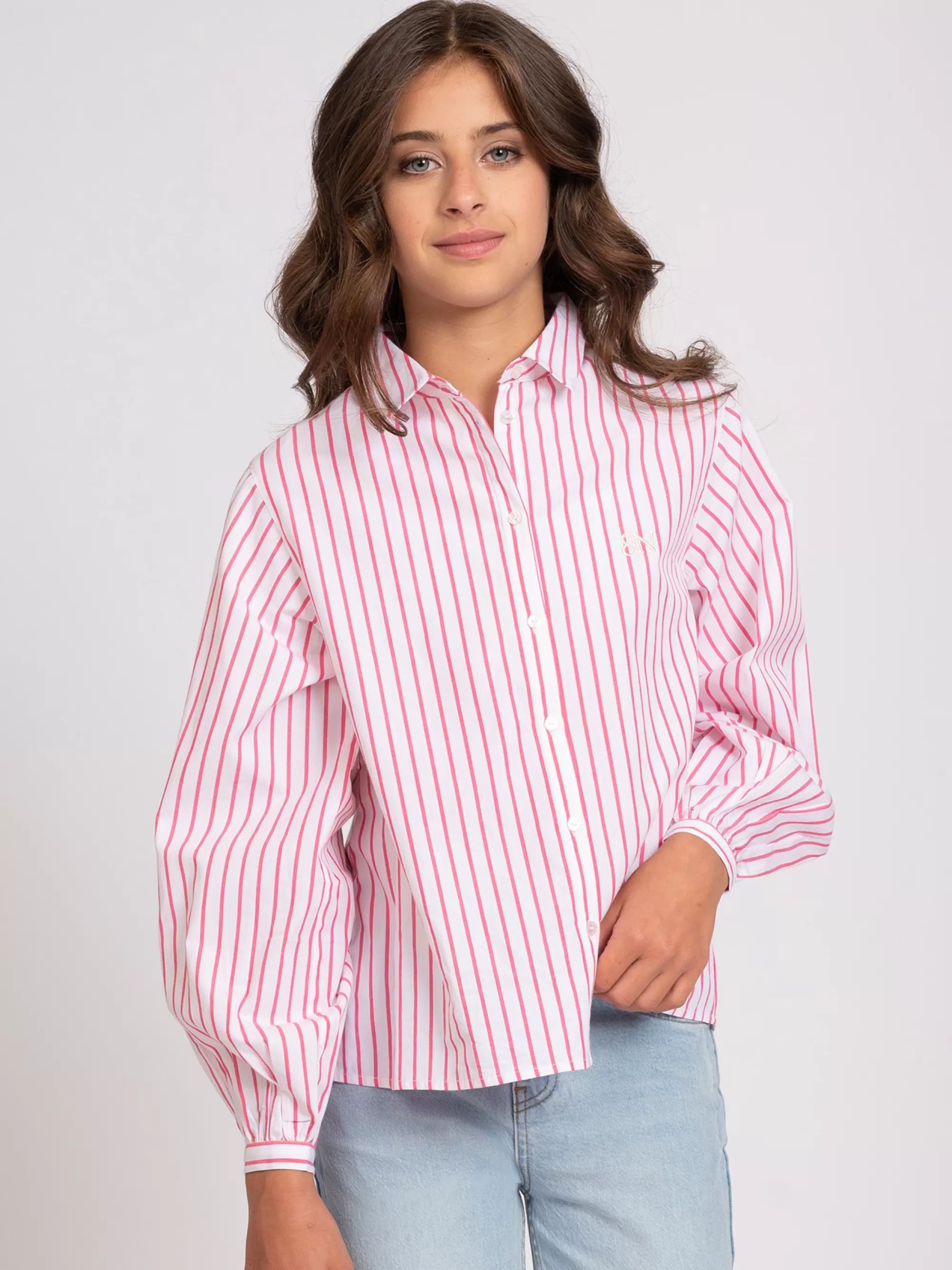 FIFTH HOUSE Blouses & Overhemden-Gestreepte blouse Hotpink