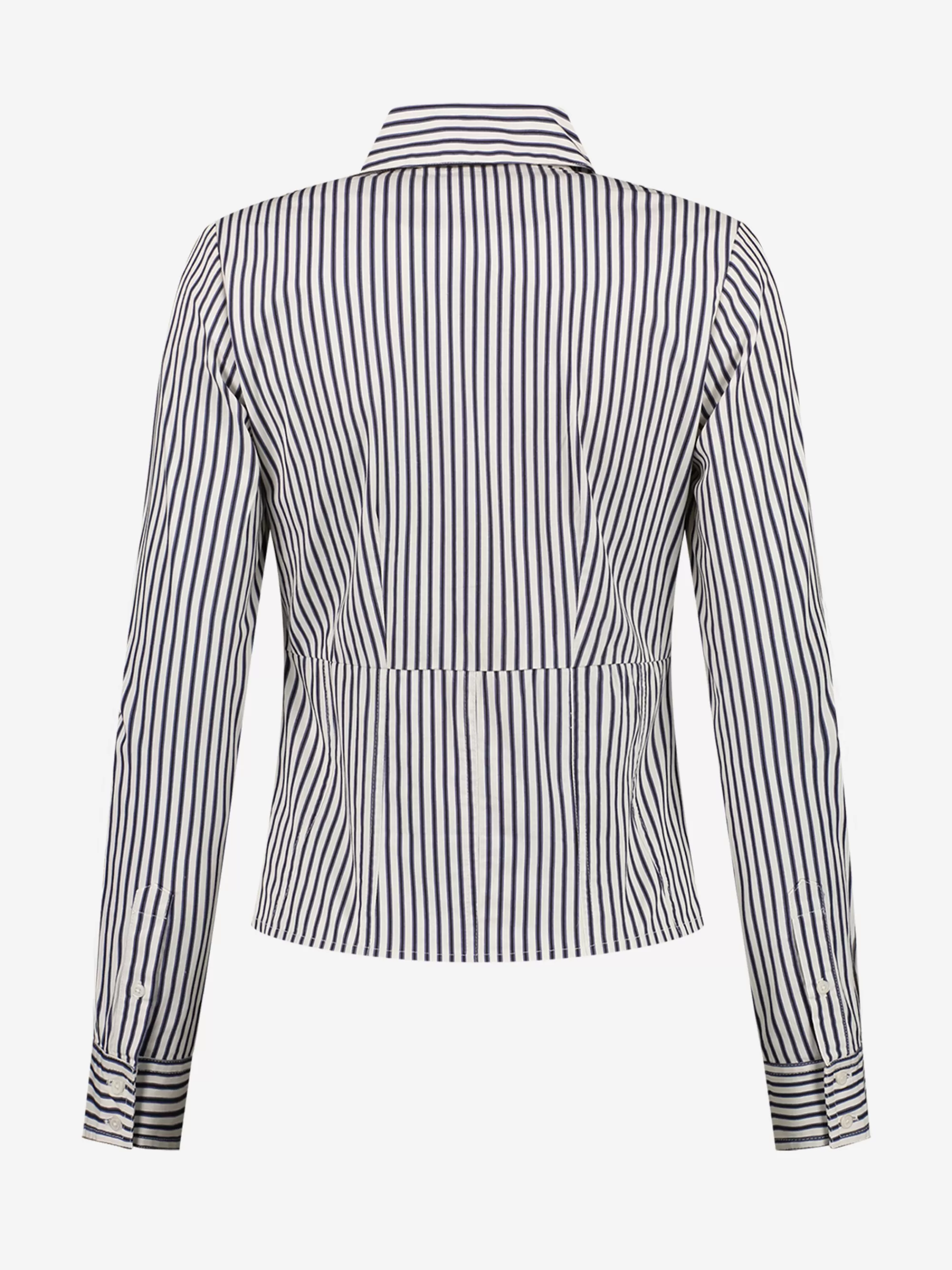 FIFTH HOUSE Blouses & Overhemden-Gestreepte Slim fit blouse Whitenavy