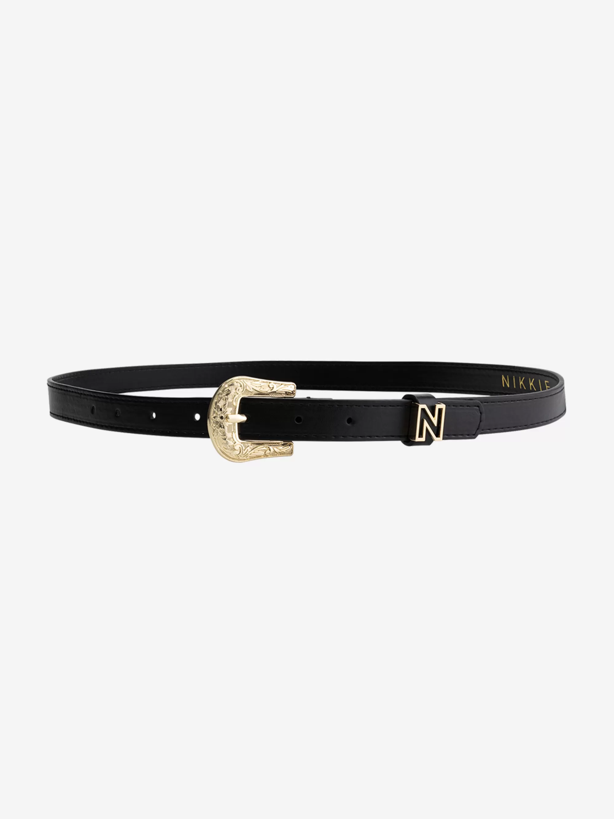 FIFTH HOUSE Alle Accessories-Heupriem met N-logo gesp Black/gold