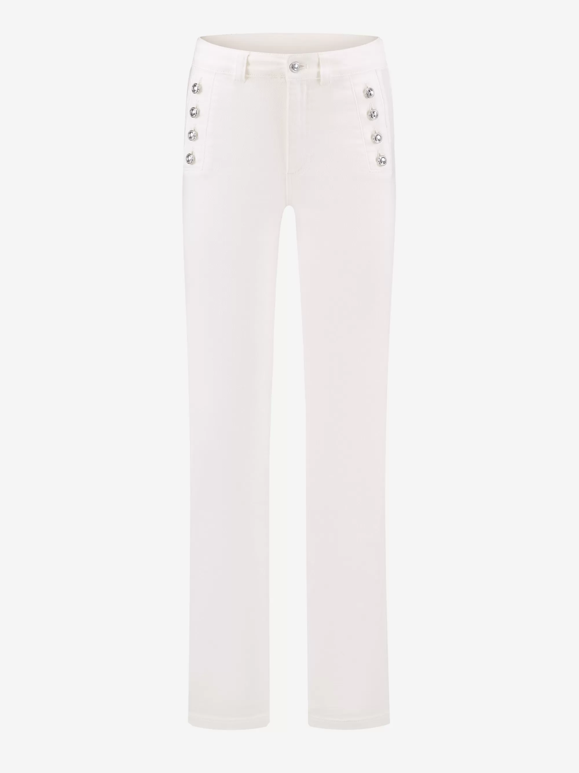 FIFTH HOUSE Broeken & Jeans-High rise jeans met knopen Brightwhite