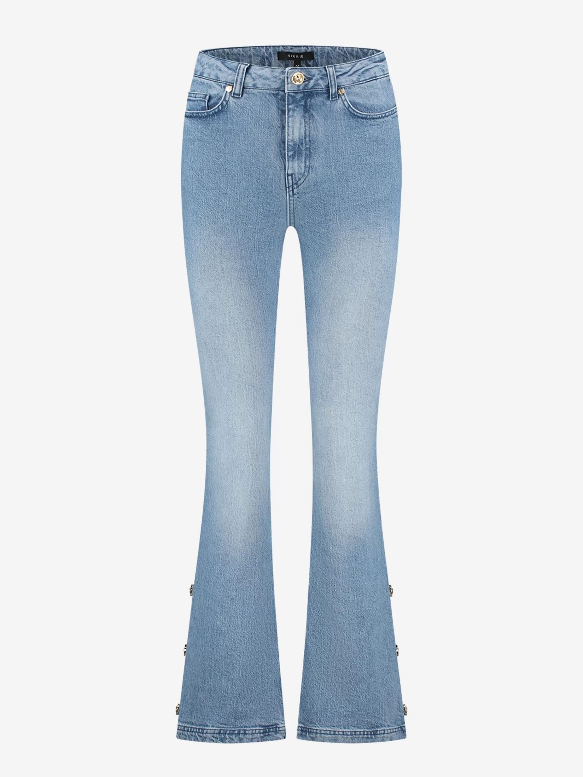 FIFTH HOUSE Broeken & Jeans-High waist jeans met knopen Bluedenim