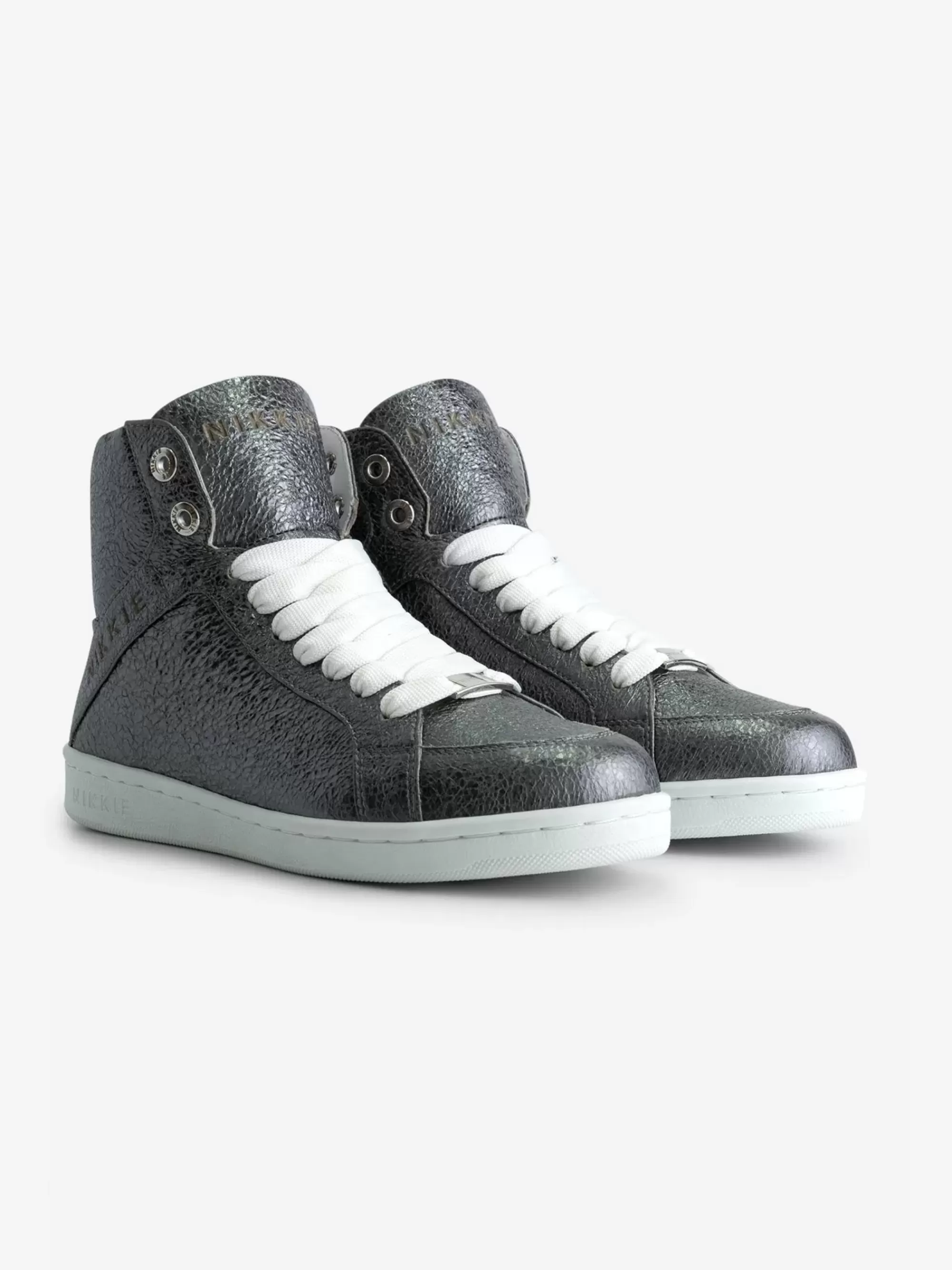 FIFTH HOUSE Alle Accessories | Alle Schoenen-Hoge sneaker met glitters Graphite