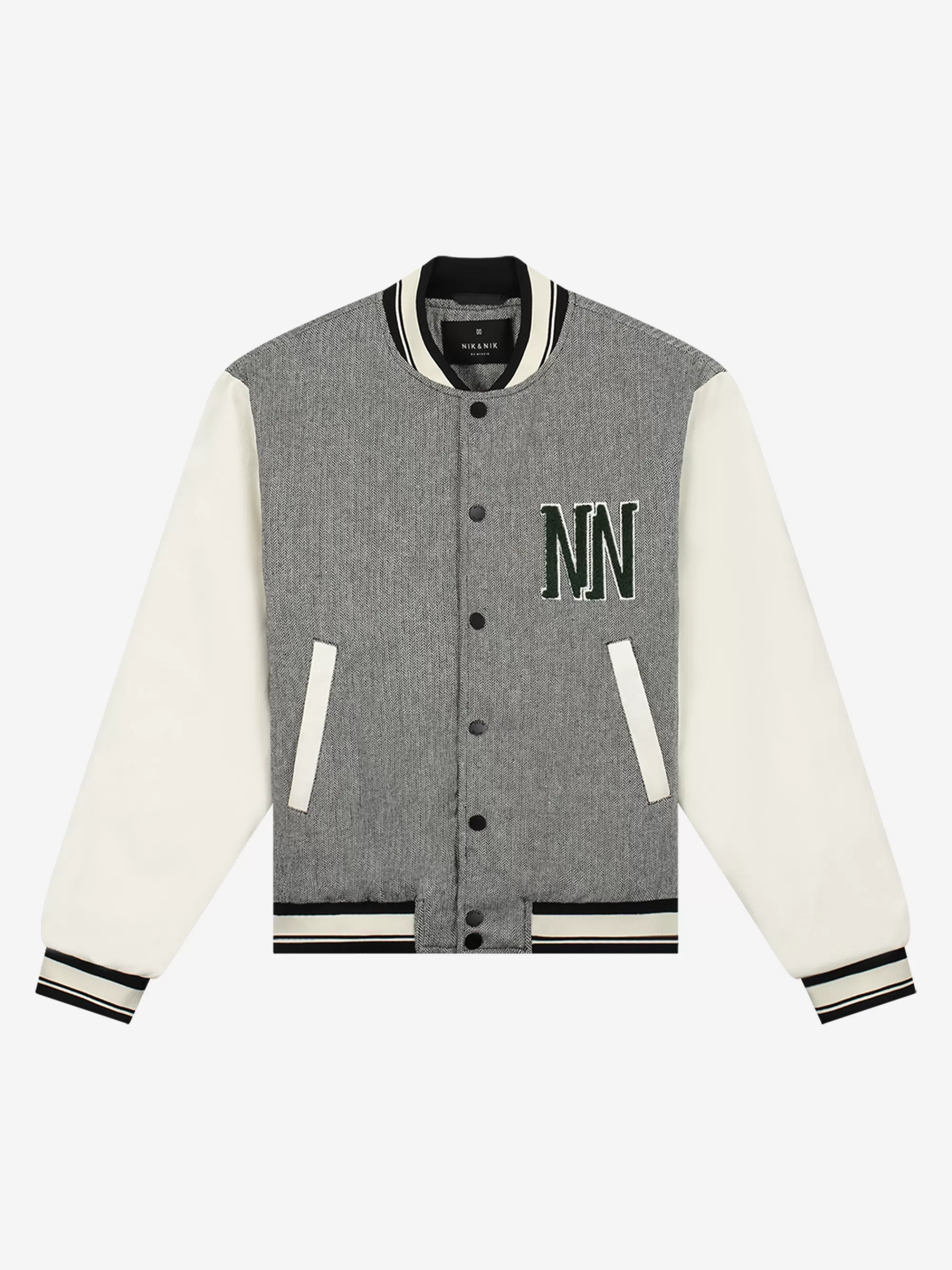 FIFTH HOUSE Jassen-Jacket met embroidery logo Greymelange