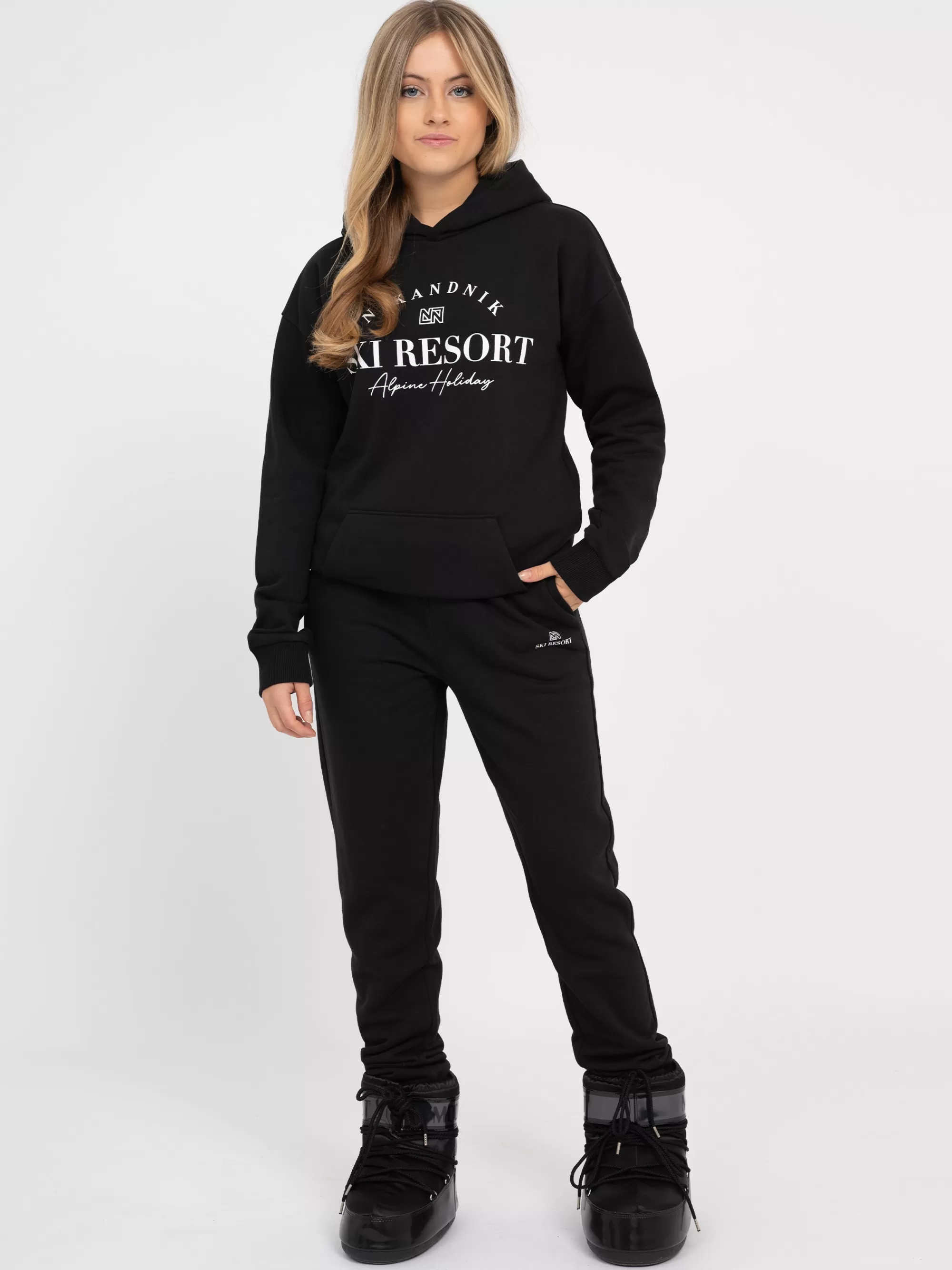 FIFTH HOUSE Skiwear | Broeken & Jeans-Joggingbroek met elastische tailleband en trekkoorden Black