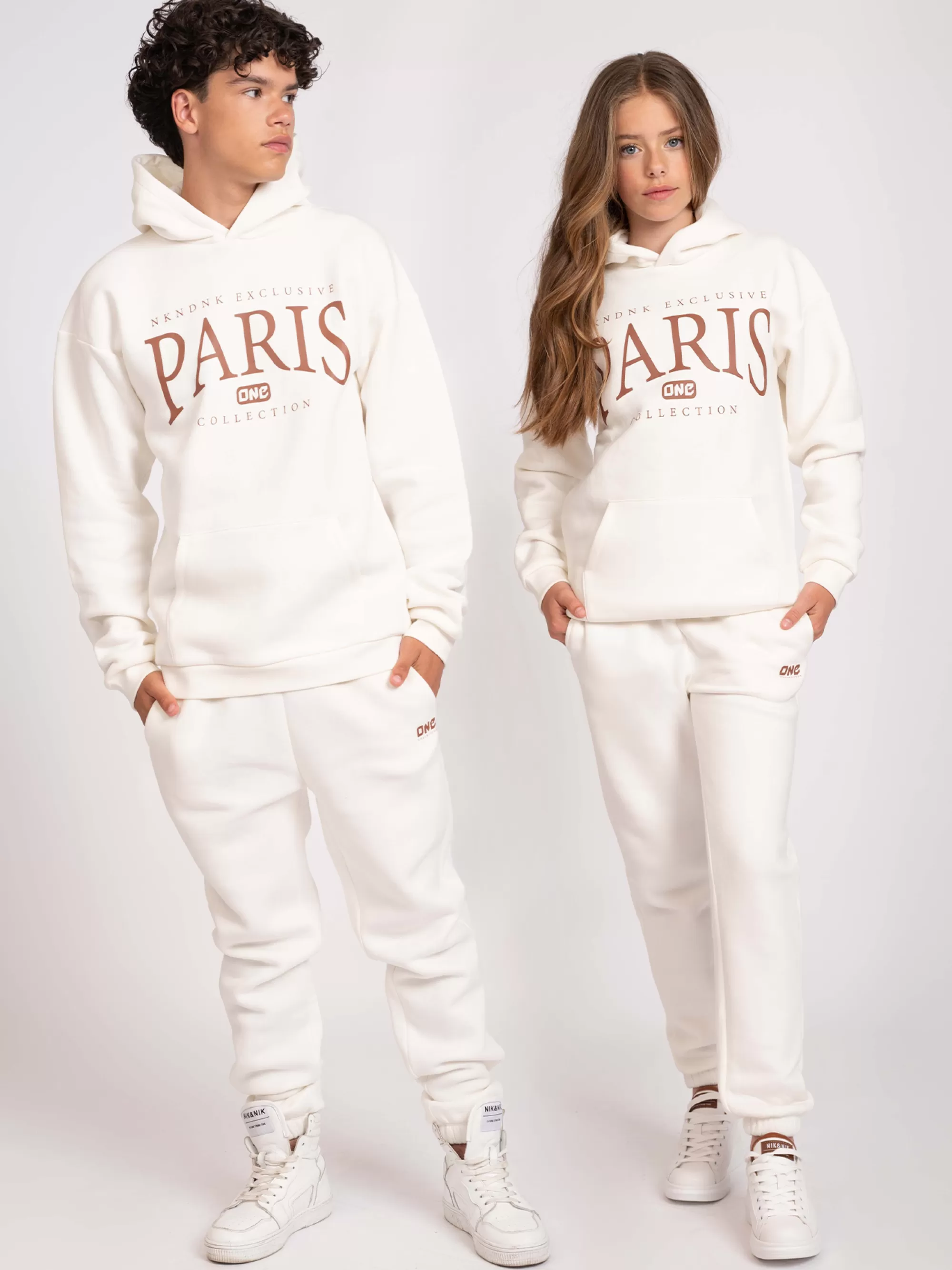 FIFTH HOUSE Sets & Co-ords | Broeken & Jeans-Joggingbroek met Paris print Offwhite