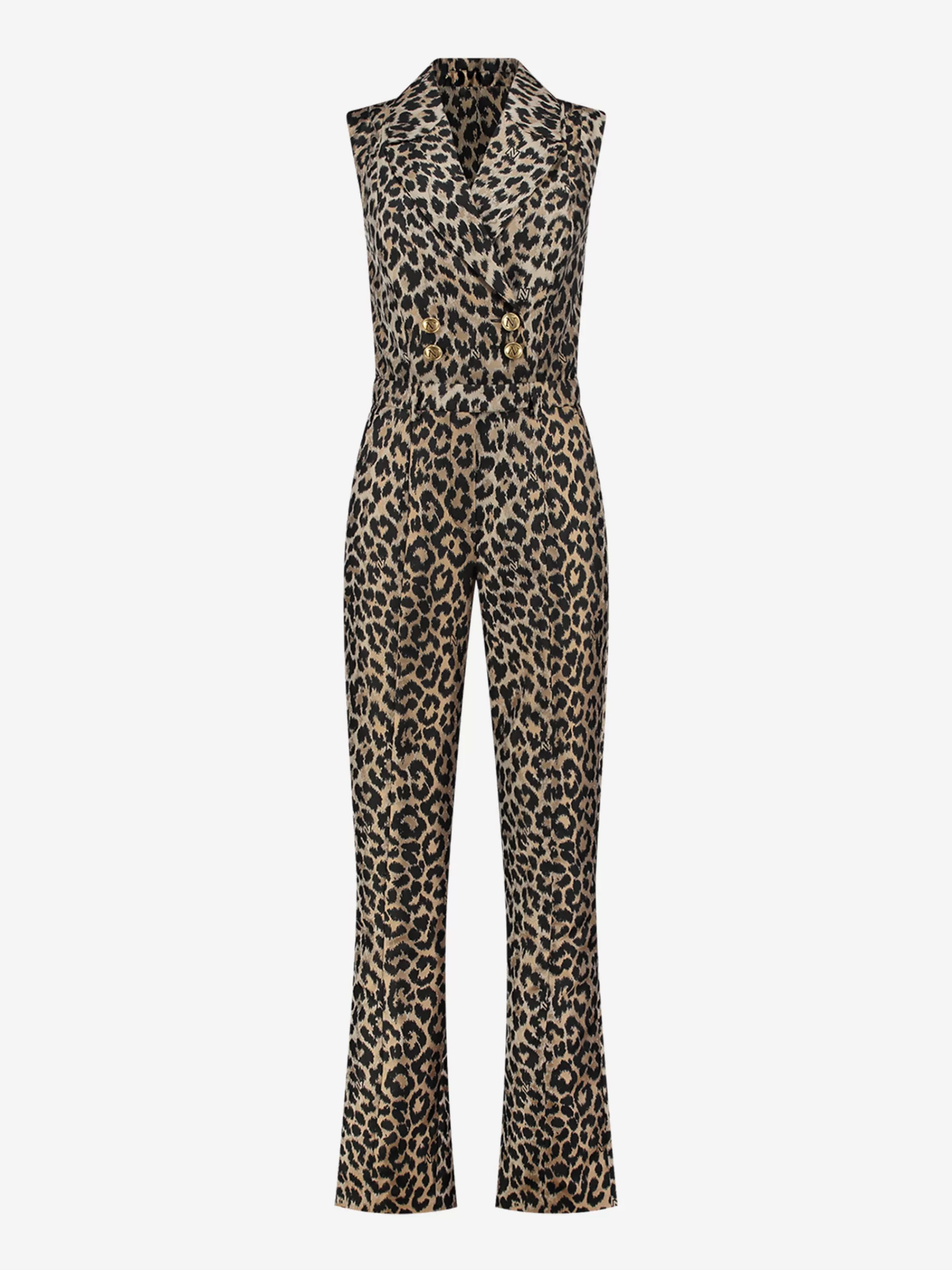 FIFTH HOUSE Jumpsuits-Jumpsuit met dieren print Cashew