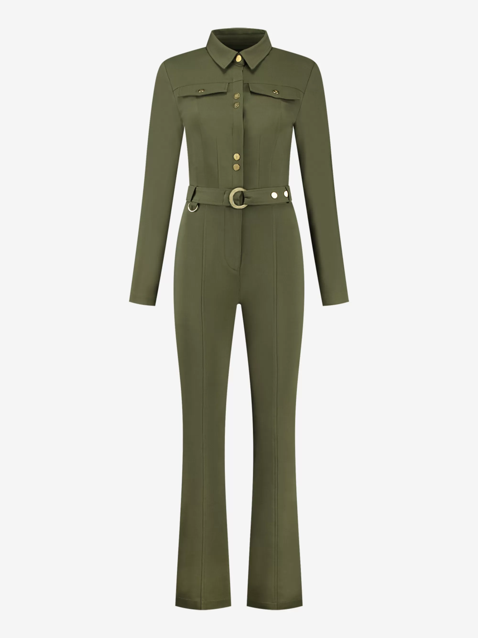 FIFTH HOUSE Jumpsuits-Jumpsuit met riem Combatgreen