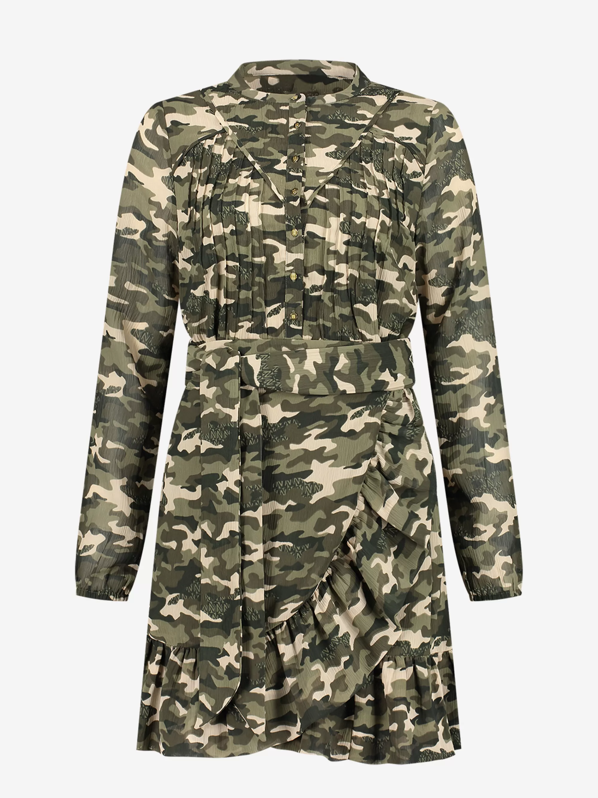 FIFTH HOUSE Jurken-Jurk met all-over print Combatgreen