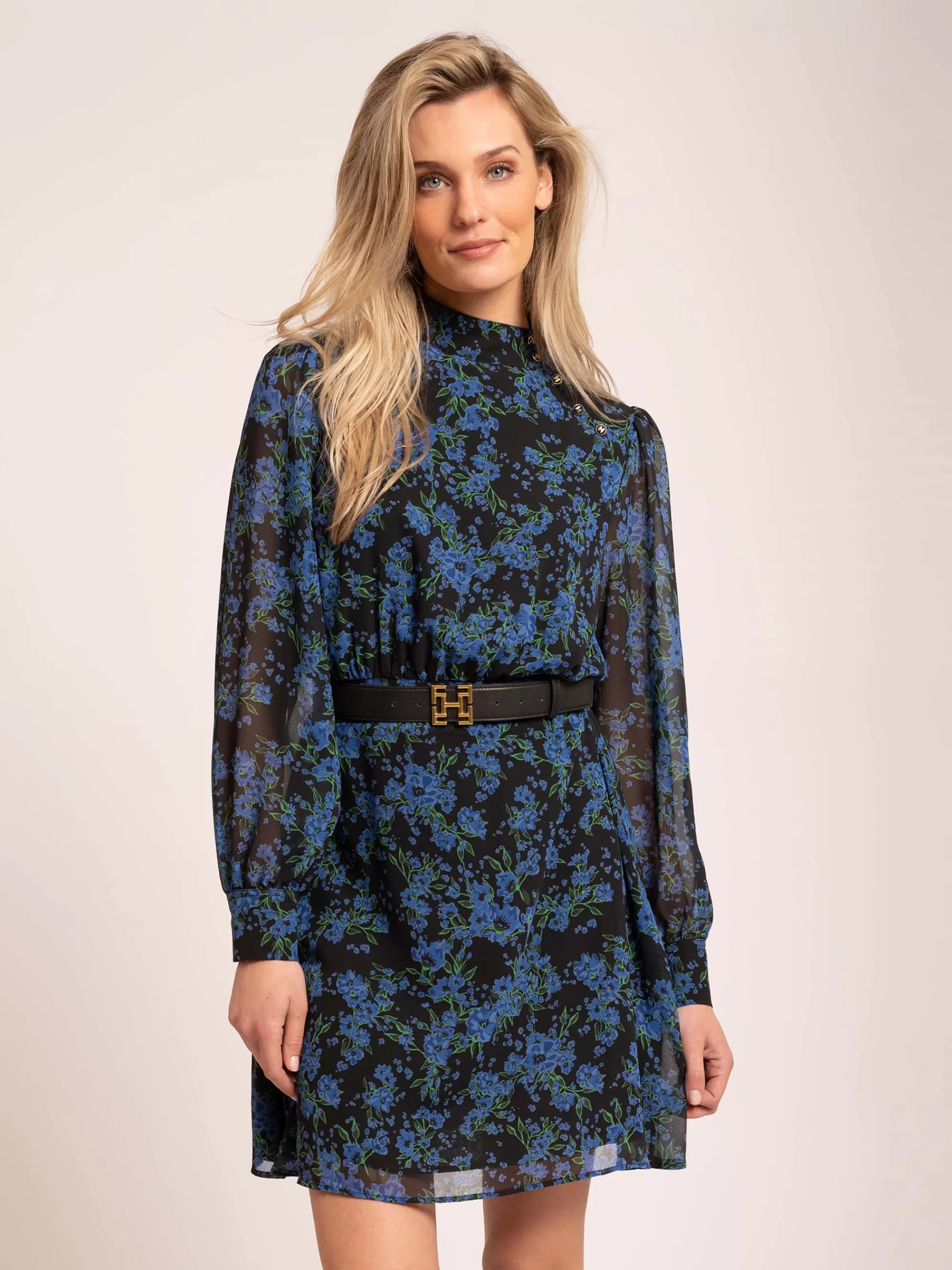 FIFTH HOUSE Jurken-Jurk met bloemenprint Cameliaflowerblue